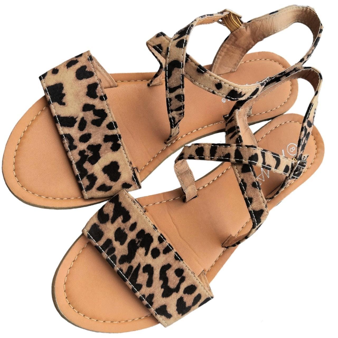 Anna leopard sandals orders