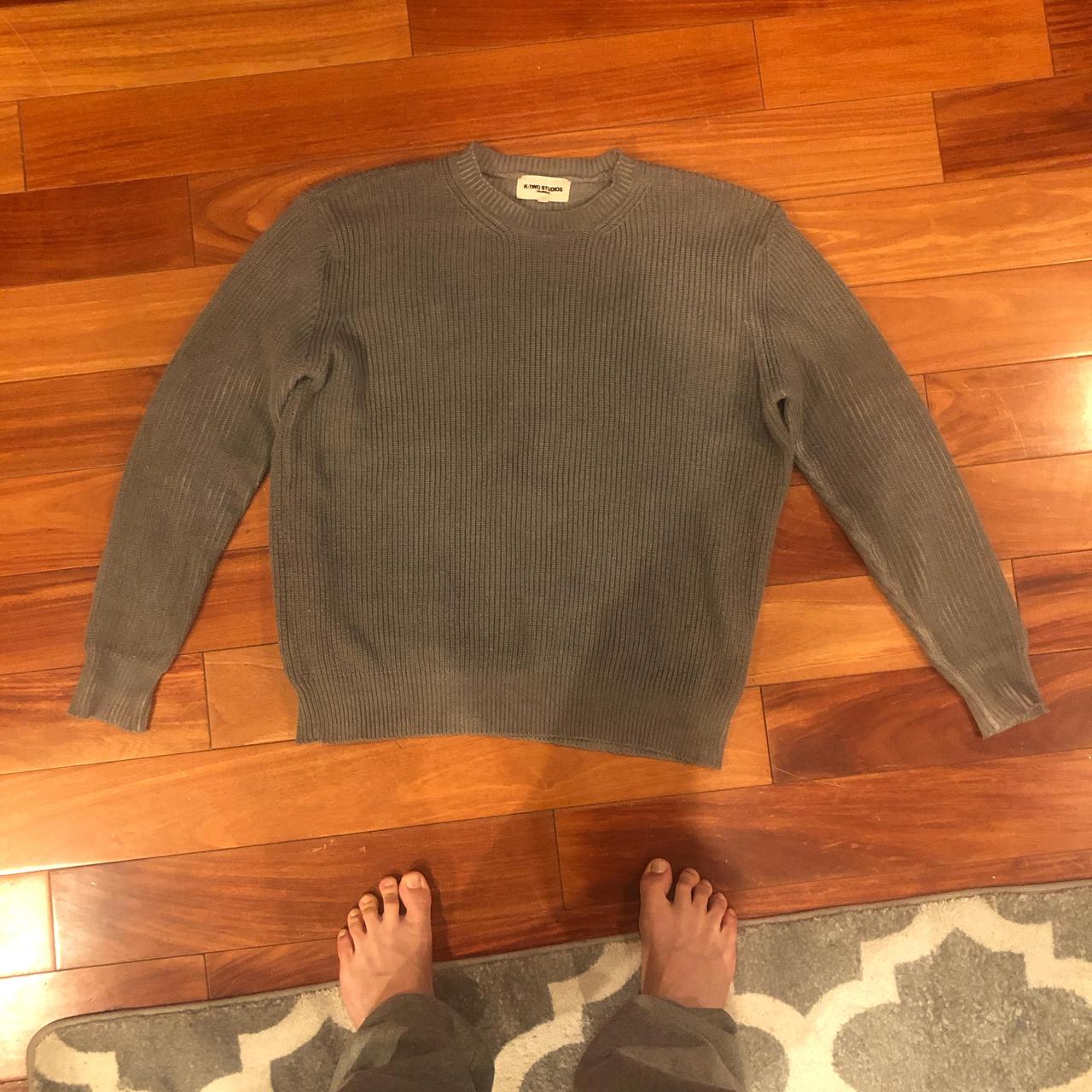 Ktwo studios grey fisherman knit v1 Size large but... Depop