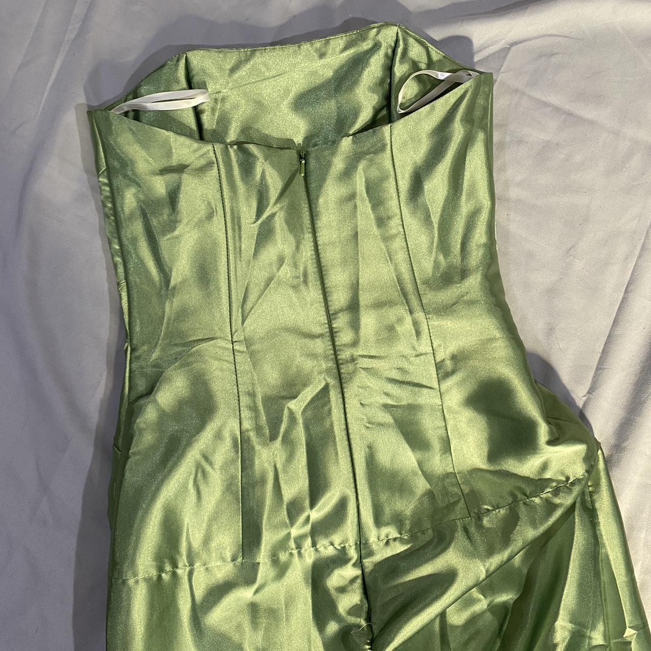 Jessica McClintock Green Strapless Prom Dress No... - Depop