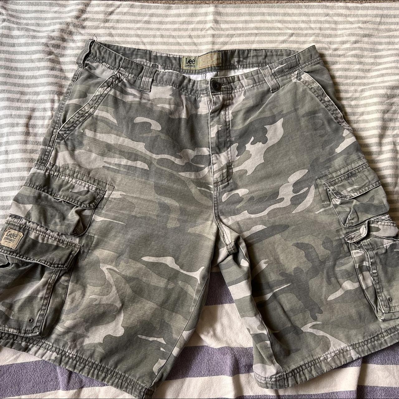 Lee Cargo Camo Shorts, perfect condition with no... - Depop