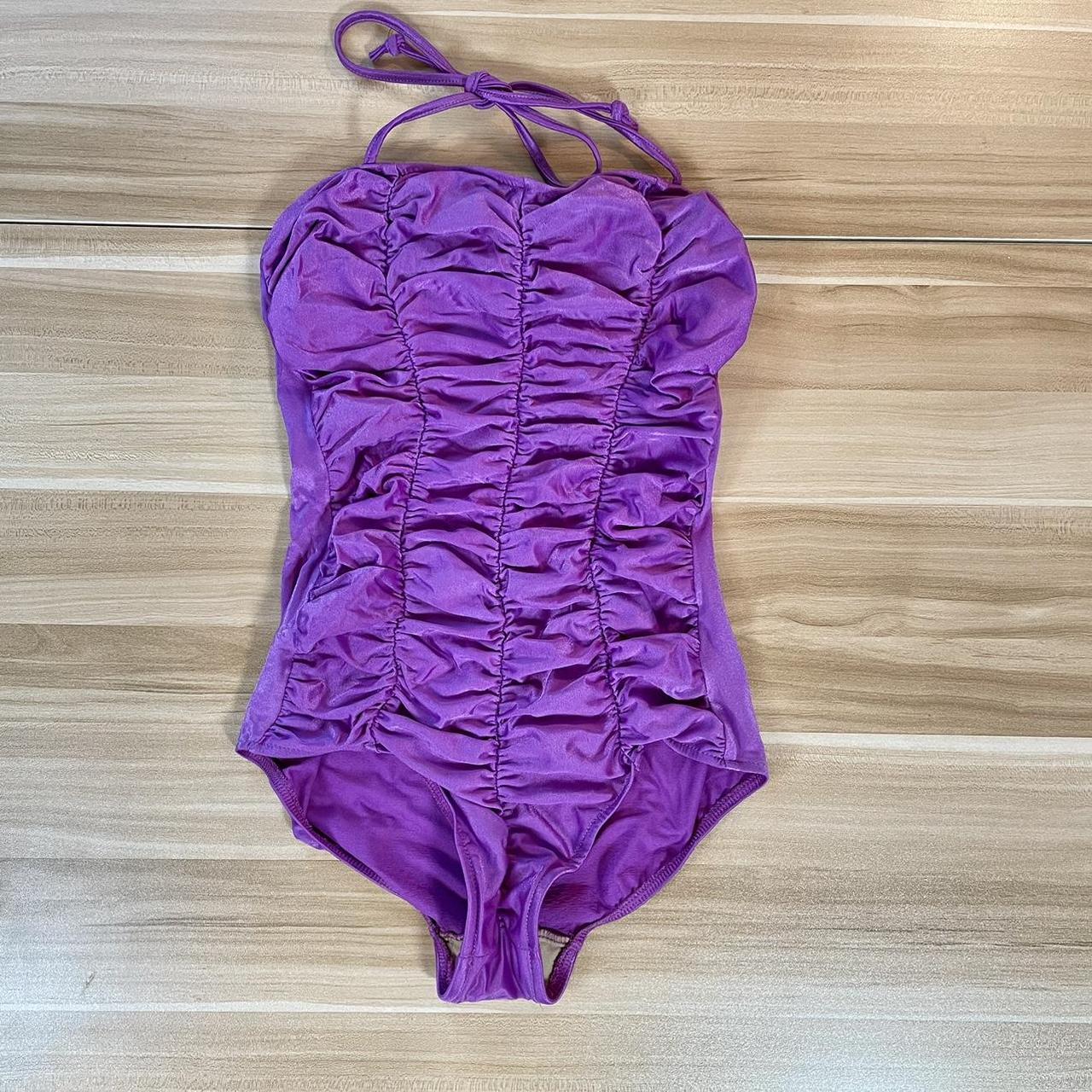 JCPenney Women's Purple Swimsuitonepiece Depop