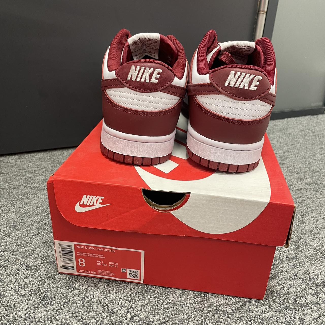 Nike dunk low team red Brand new, comes with box... - Depop