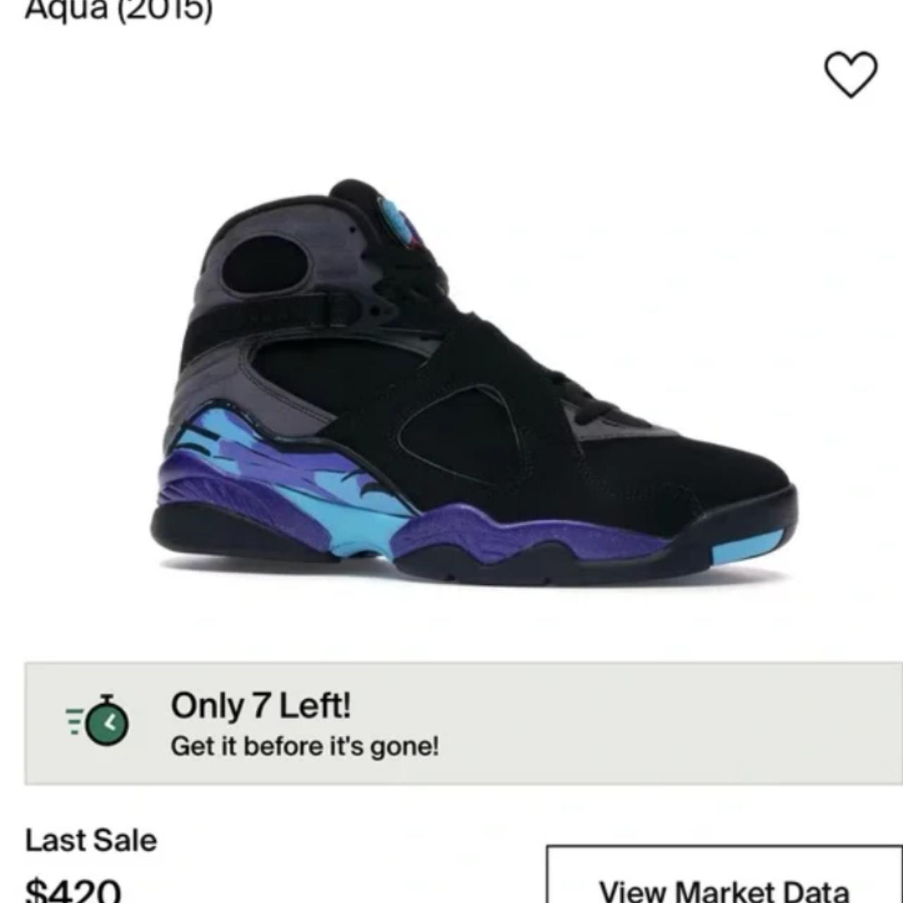 Jordan 8 Retro aqua features a tonal blue upper | Depop
