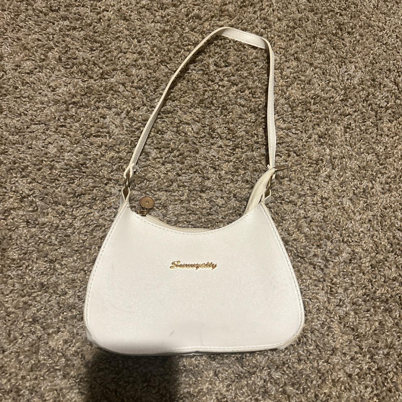 Cute mini white shoulder purse Depop