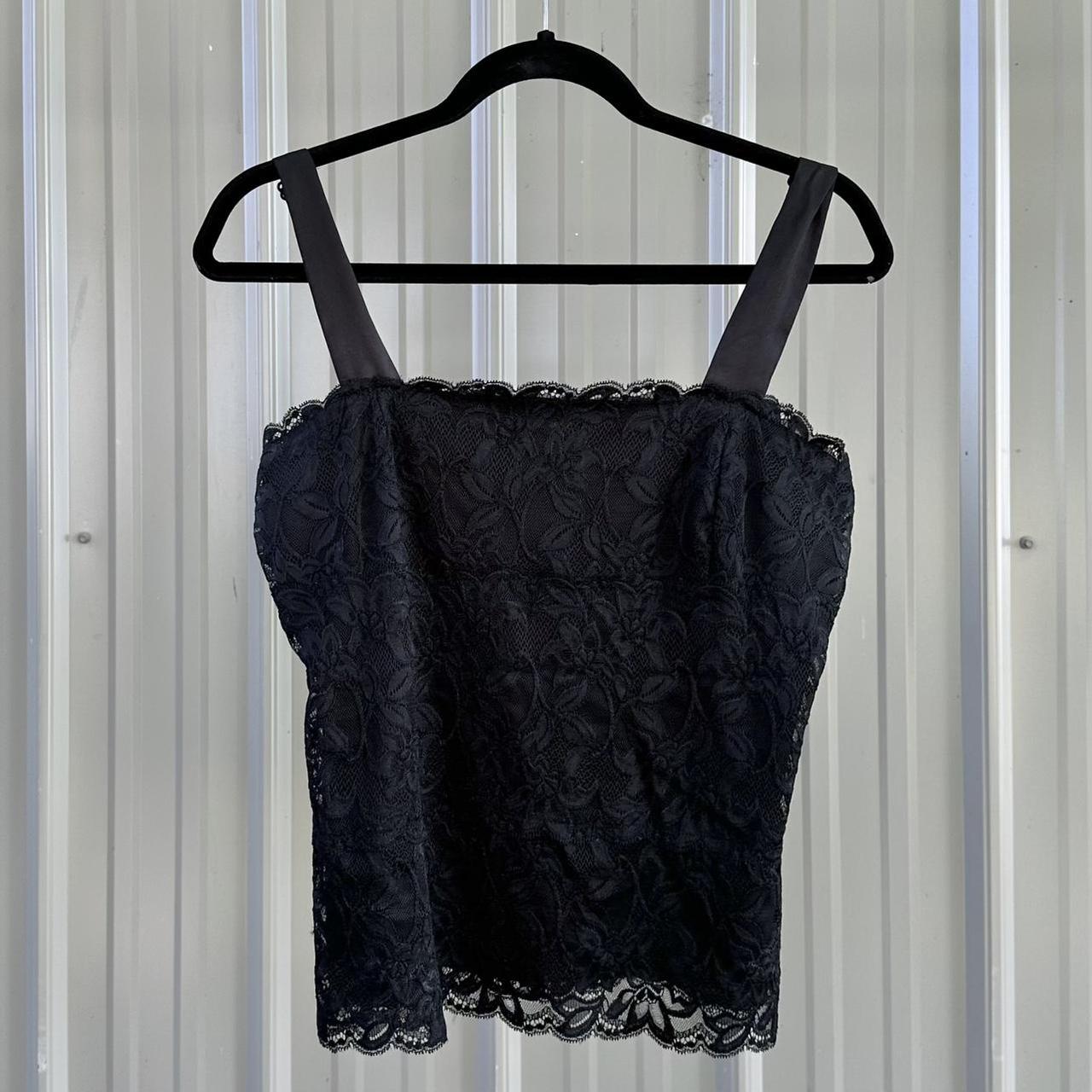 Coldwater Creek Black Lace Tank Medium L Pit To Depop