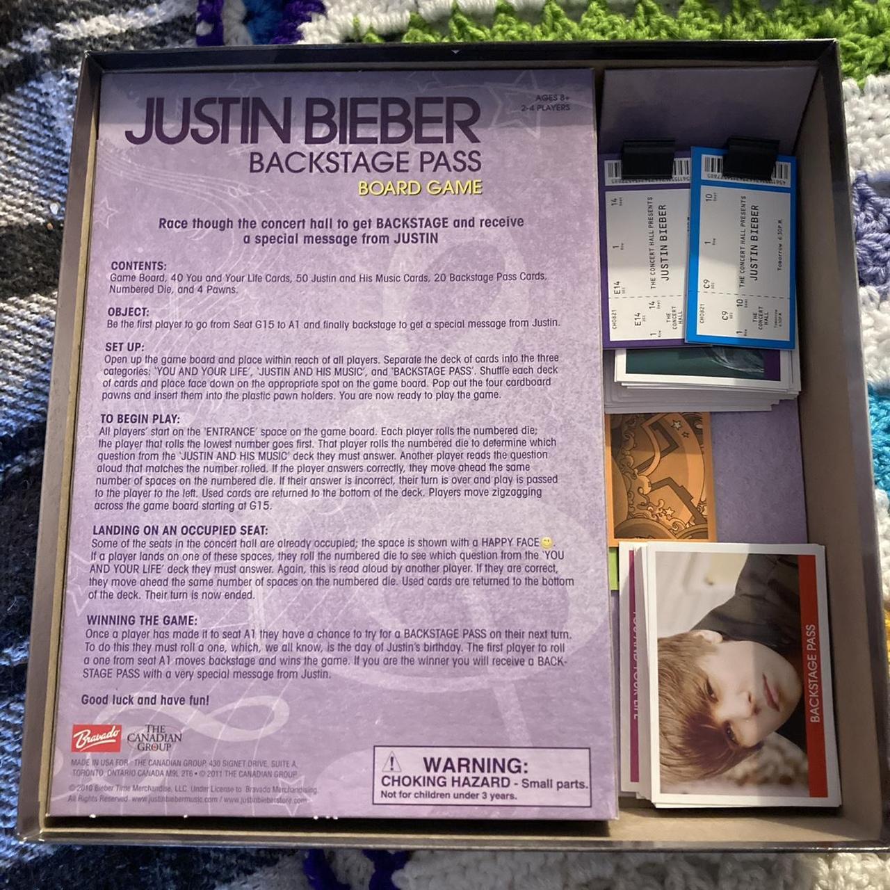 🪐 Justin Bieber Backstage Pass board game, most... - Depop