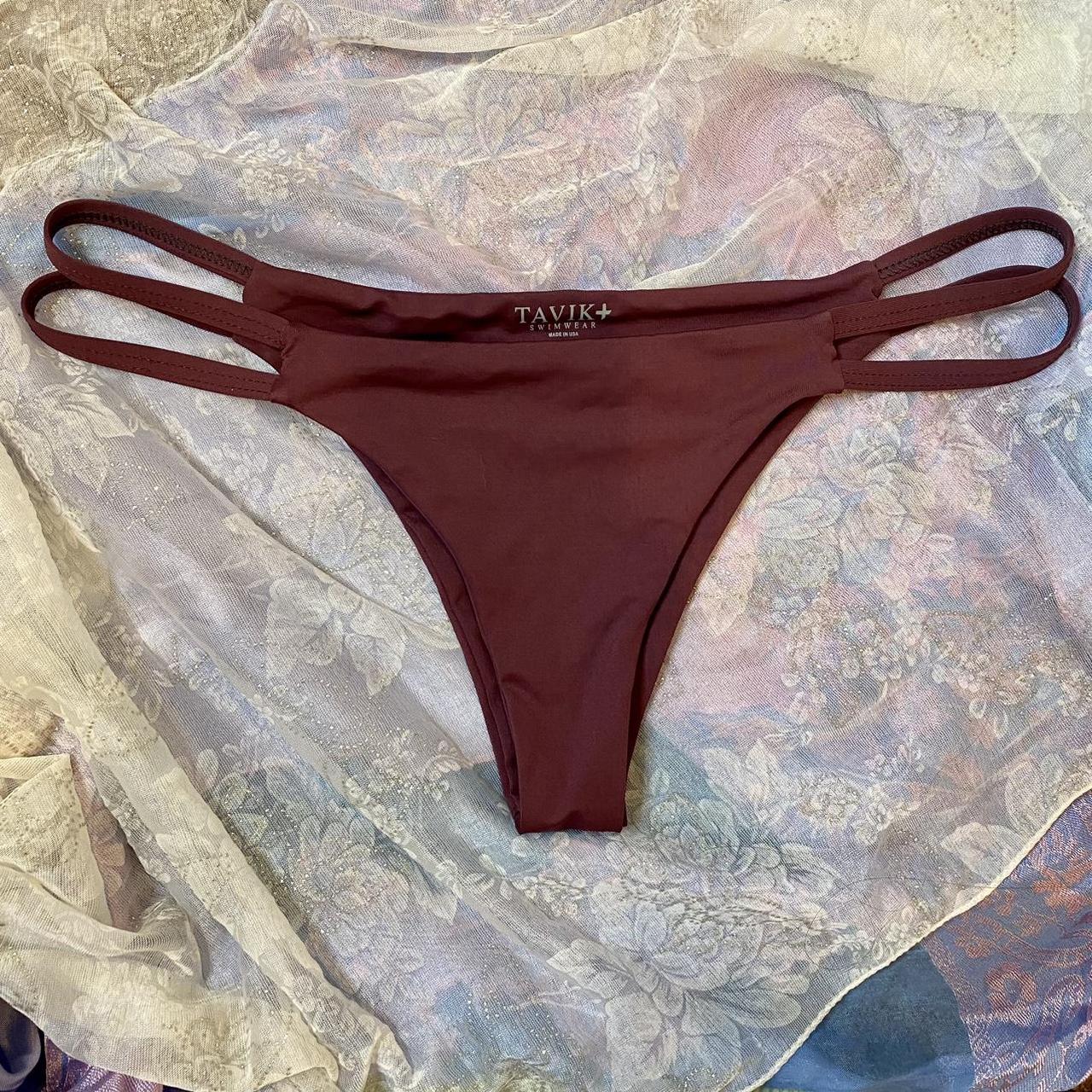 Women S Burgundy Bikini And Tankini Bottoms Depop