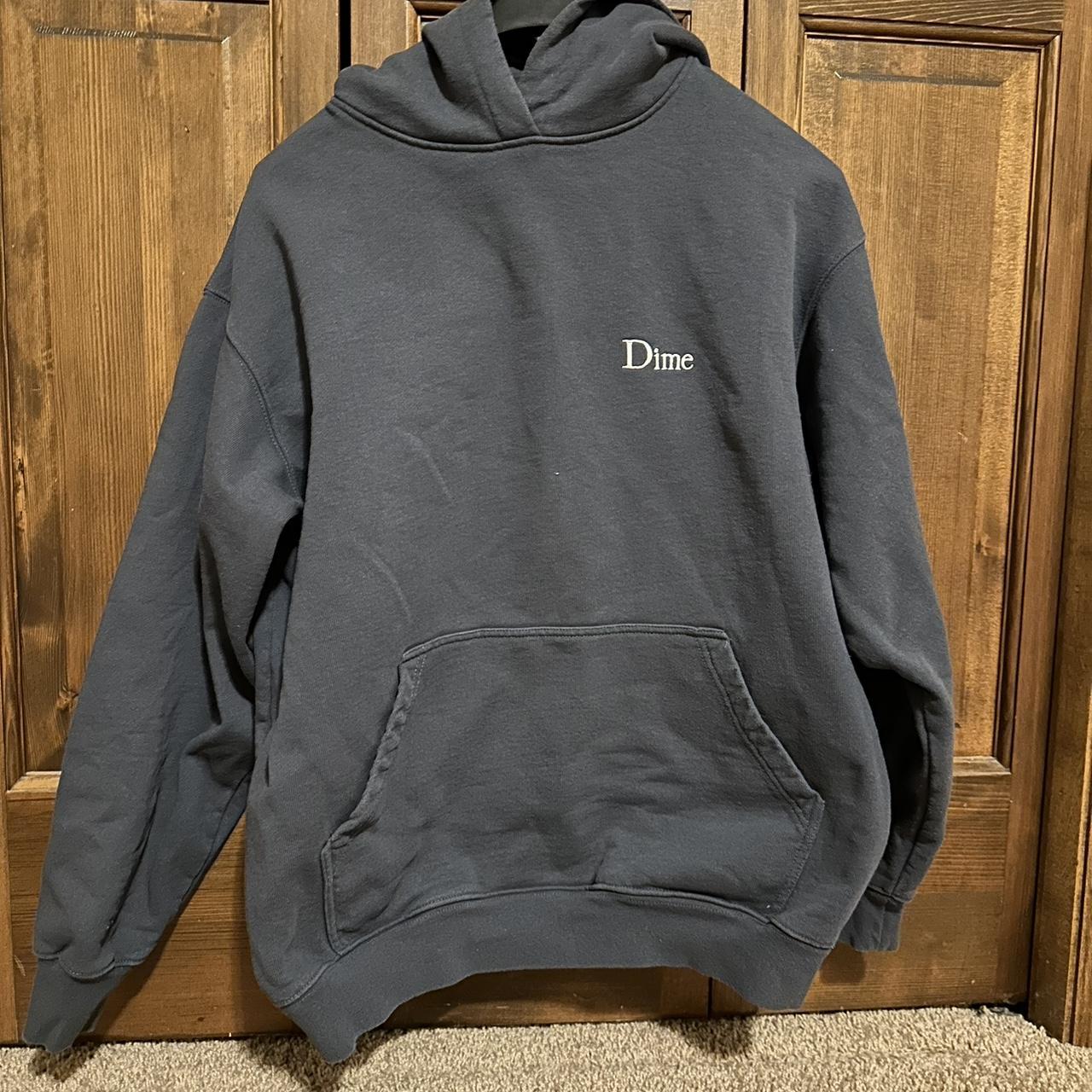 Dime Men's Blue Hoodie | Depop