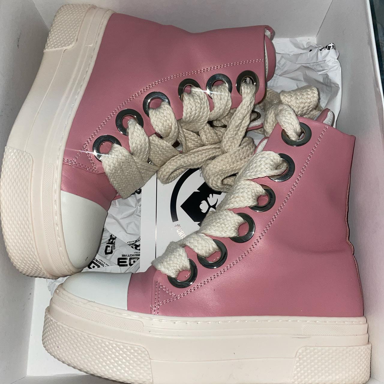 Pastel pink Cristian zerotre sneakers. Tagged Rick... - Depop