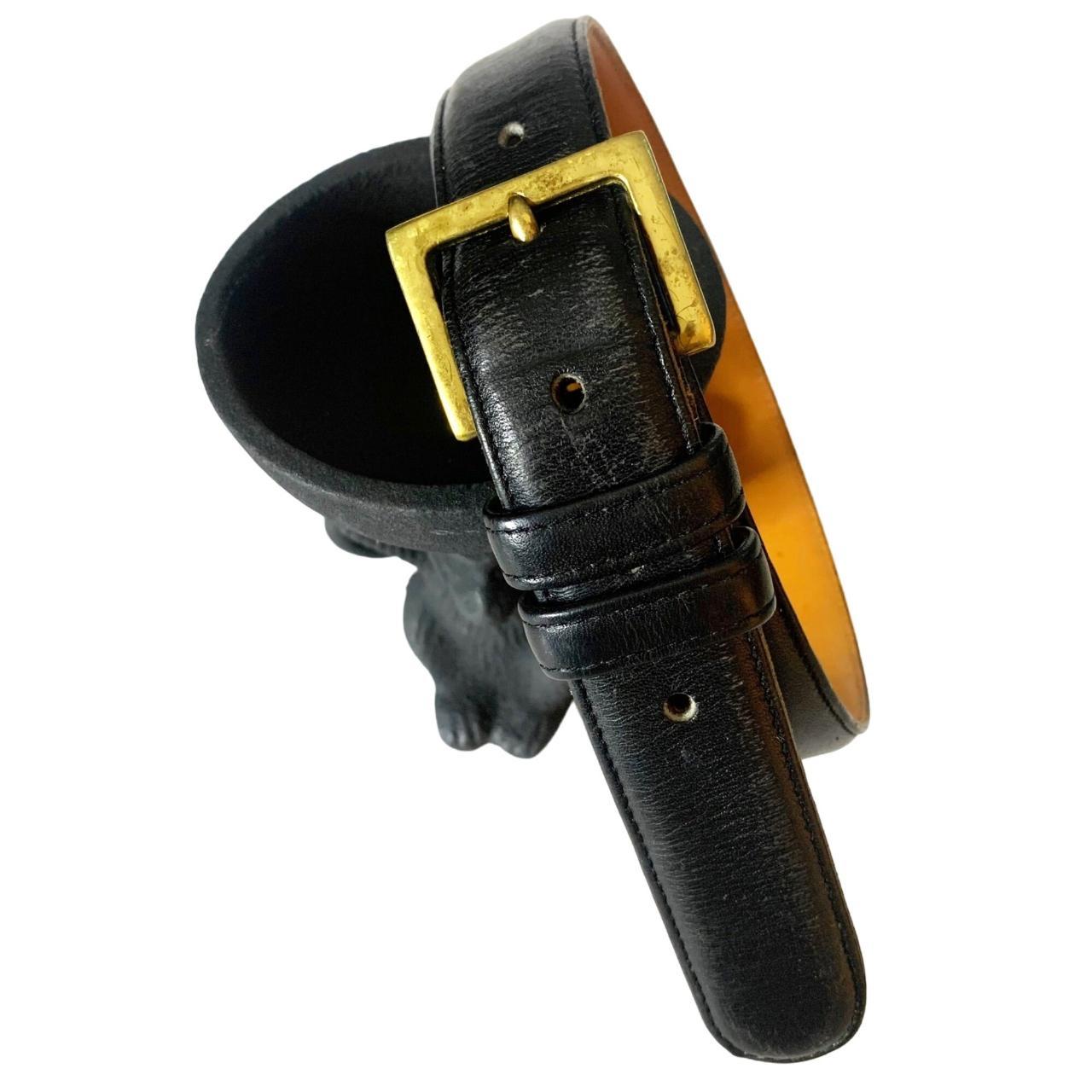 mens black coach belt