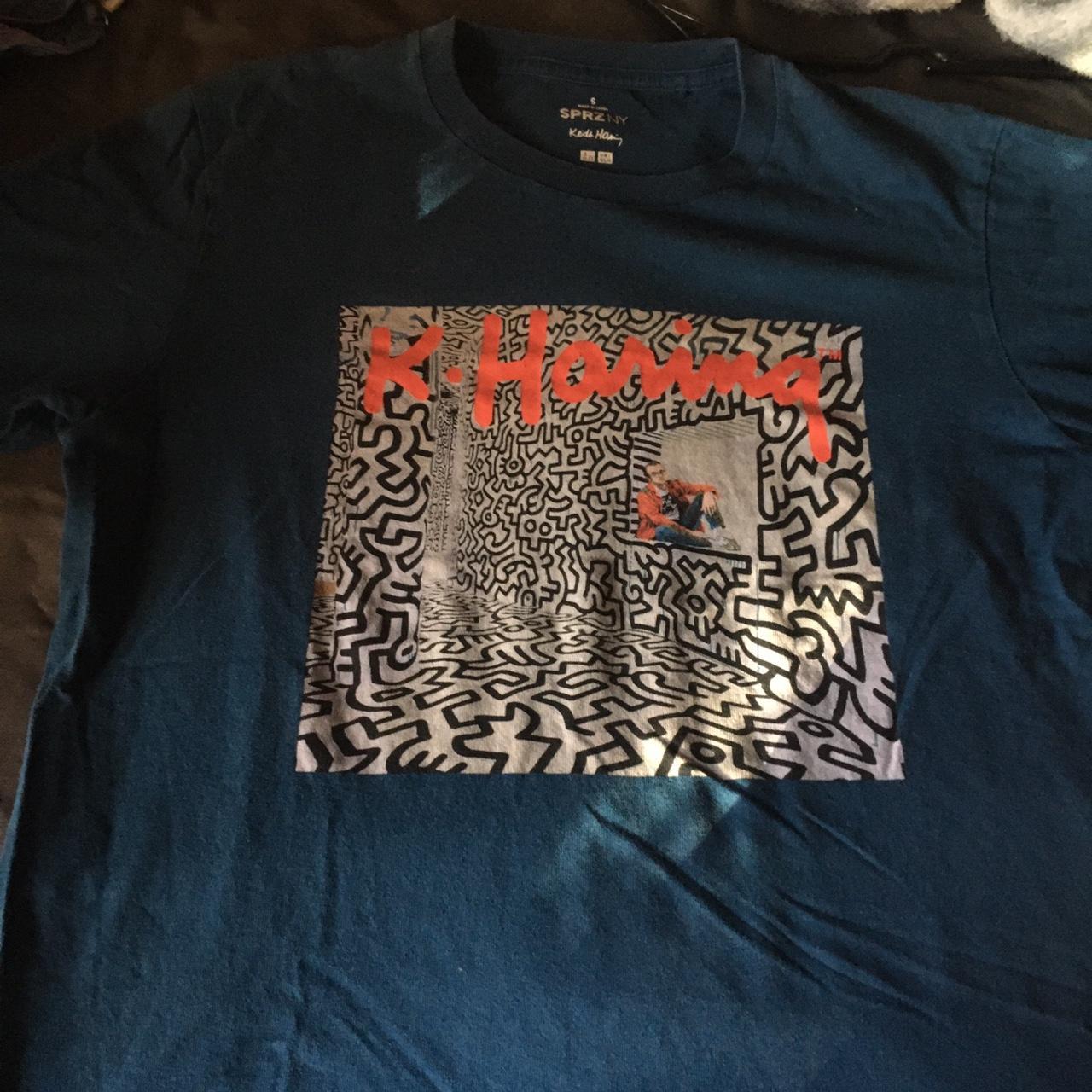 UNIQLO KEITH HARING COLLAB Size small Nice blue... - Depop