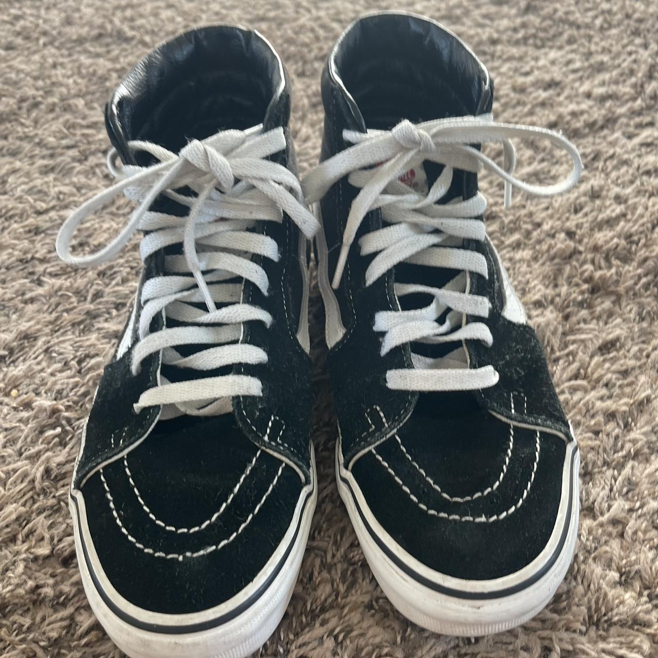 black and white high top vans 🖤 >mens 6 >woman’s 8 - Depop