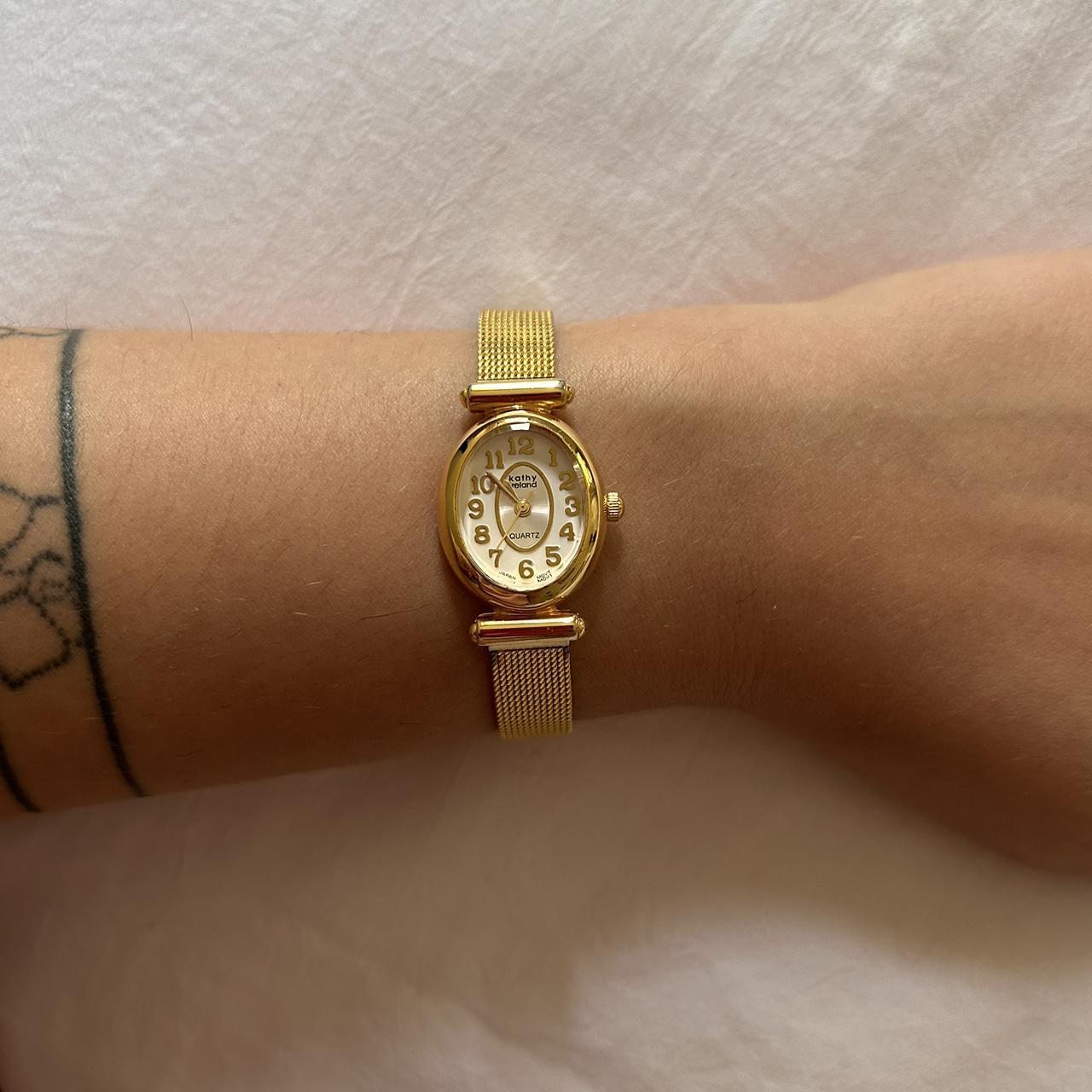 Vintage ladies Kathy Ireland gold watch with... - Depop