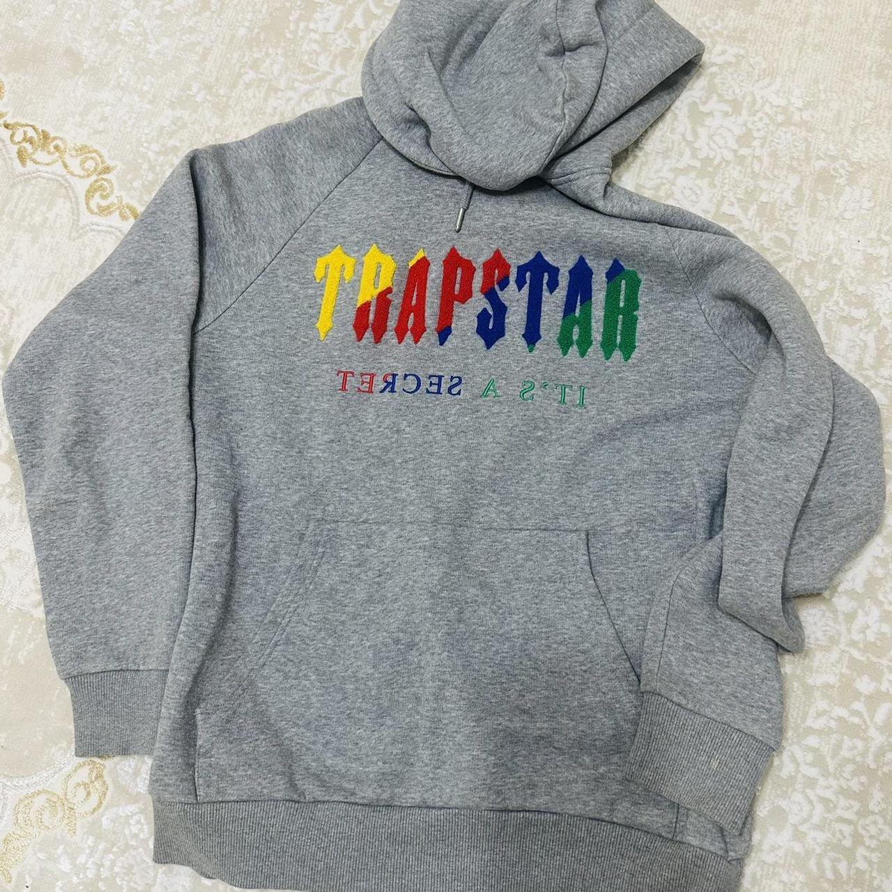 Grey trap star hoodie in grey - Depop