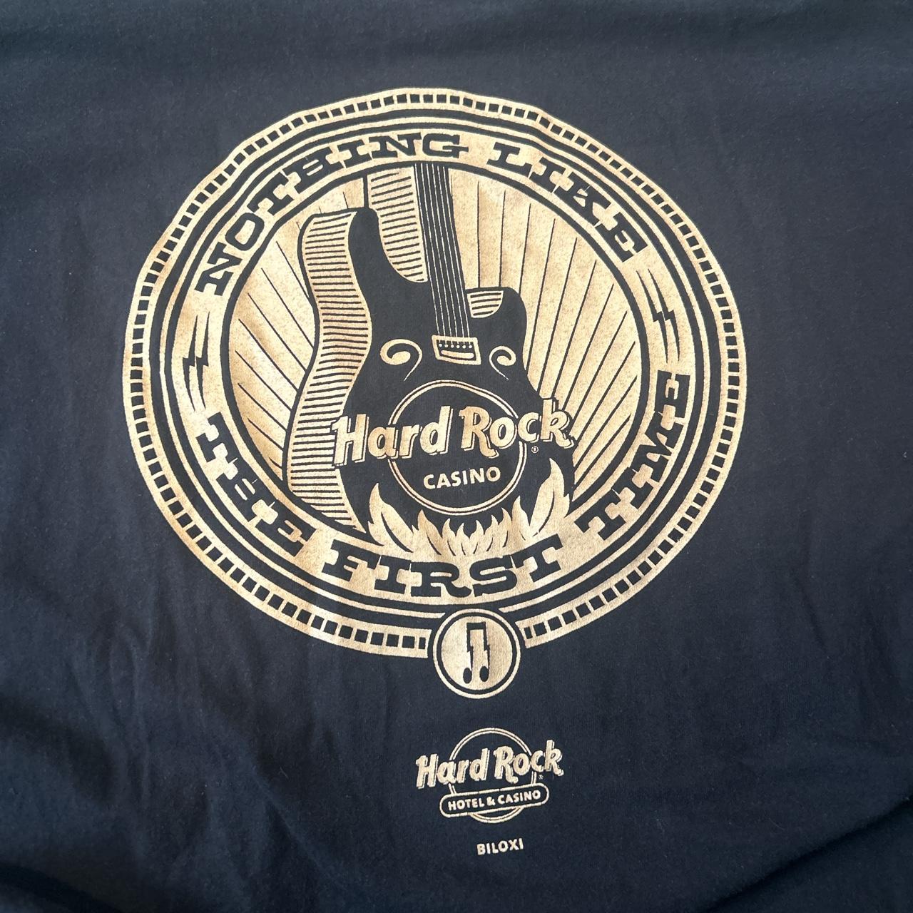 new school hardrock shirt tagged xl fits large.... - Depop