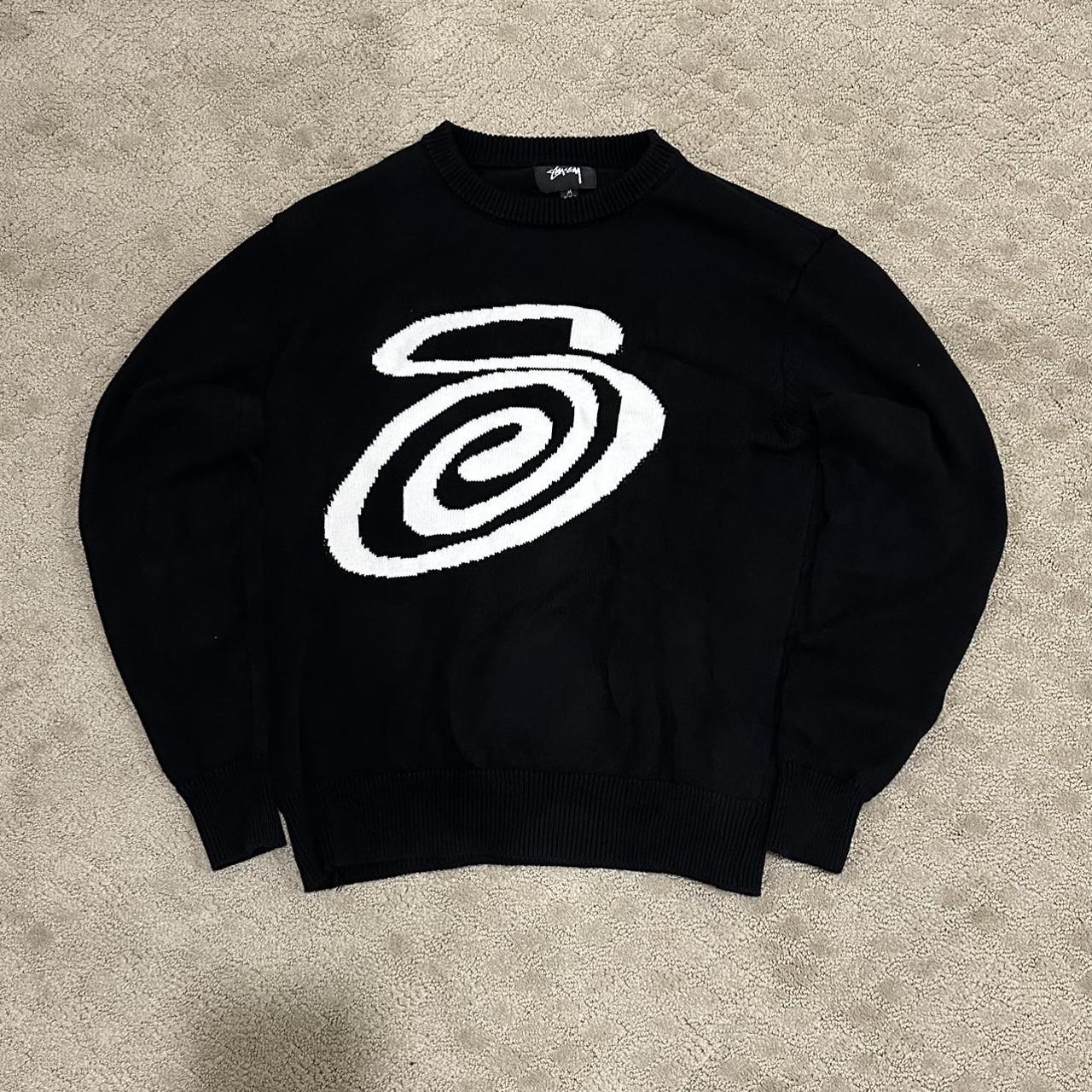 Stussy Curly S knit sweater Size medium Baggy... - Depop