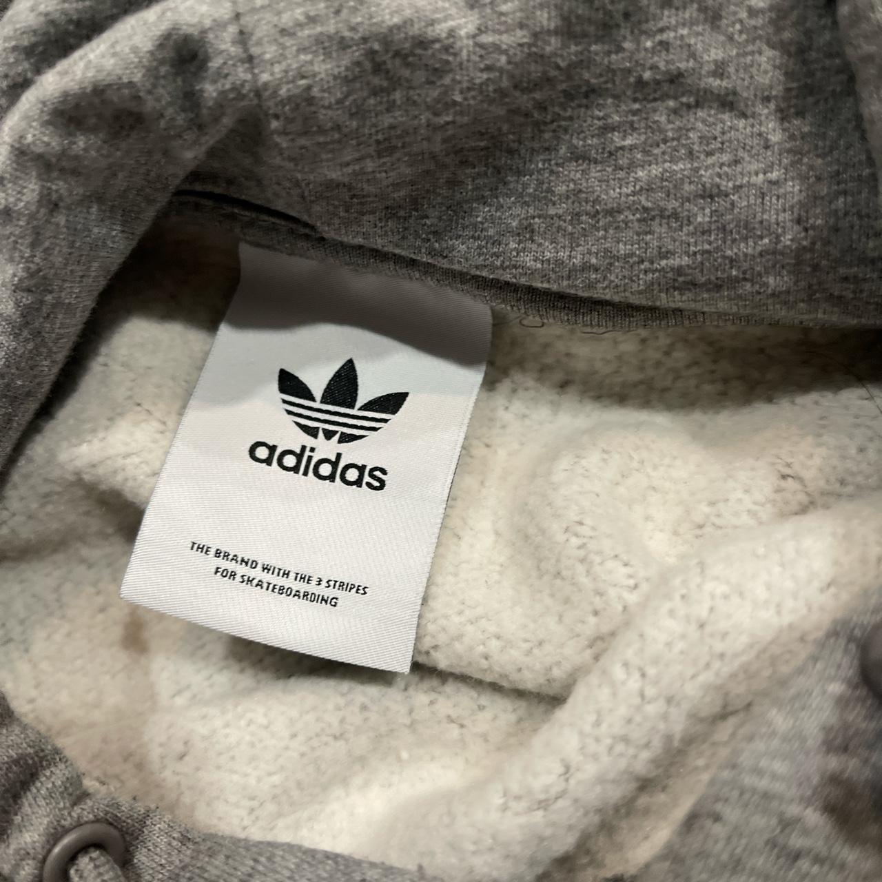 Adidas Men's Grey and Black Hoodie | Depop