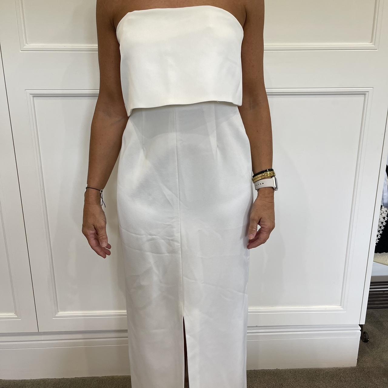 KEEPSAKE WHITE STRAPLESS DRESS Worn a handful of... - Depop