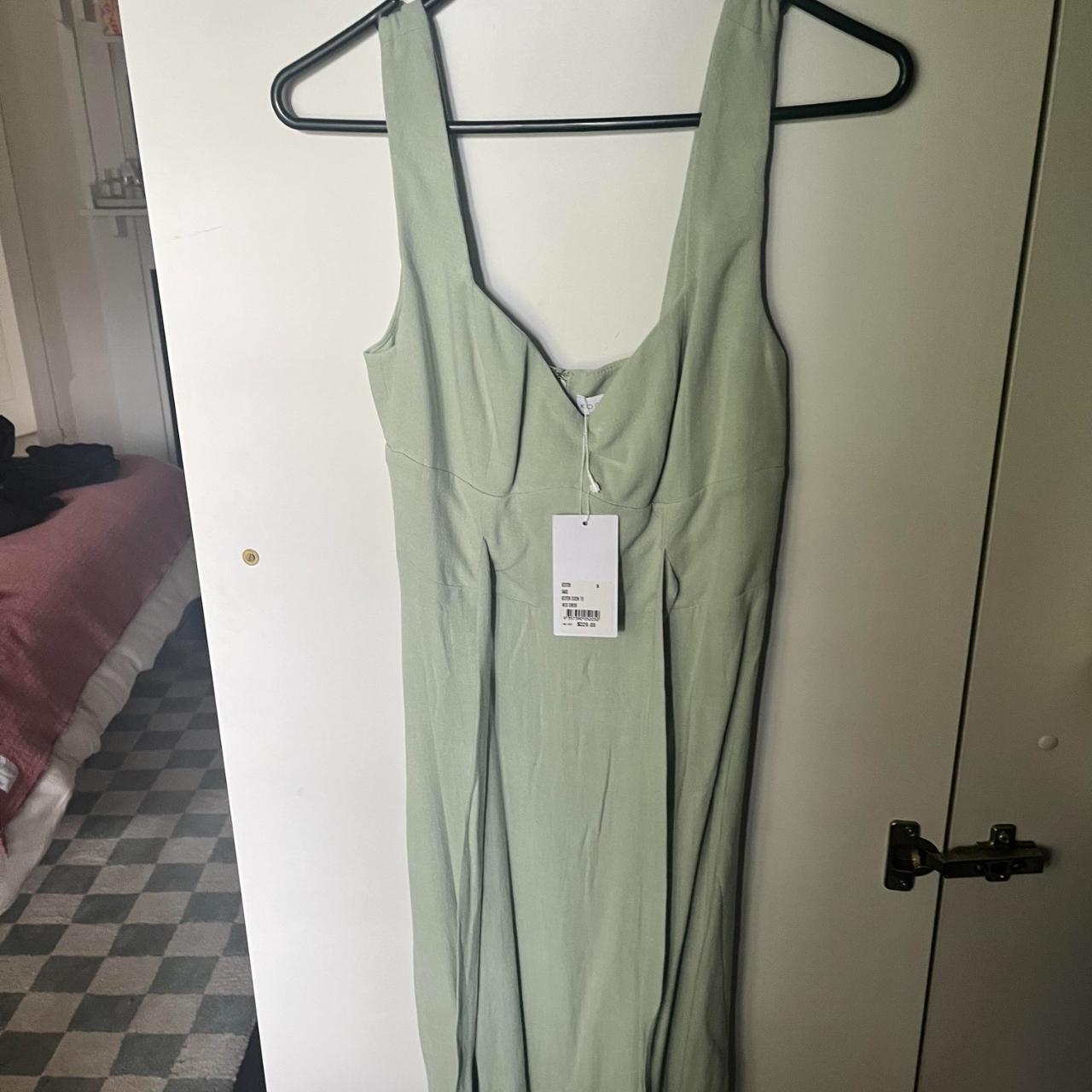 Kookai Dixon tie dress in green pistachio Size 34... - Depop