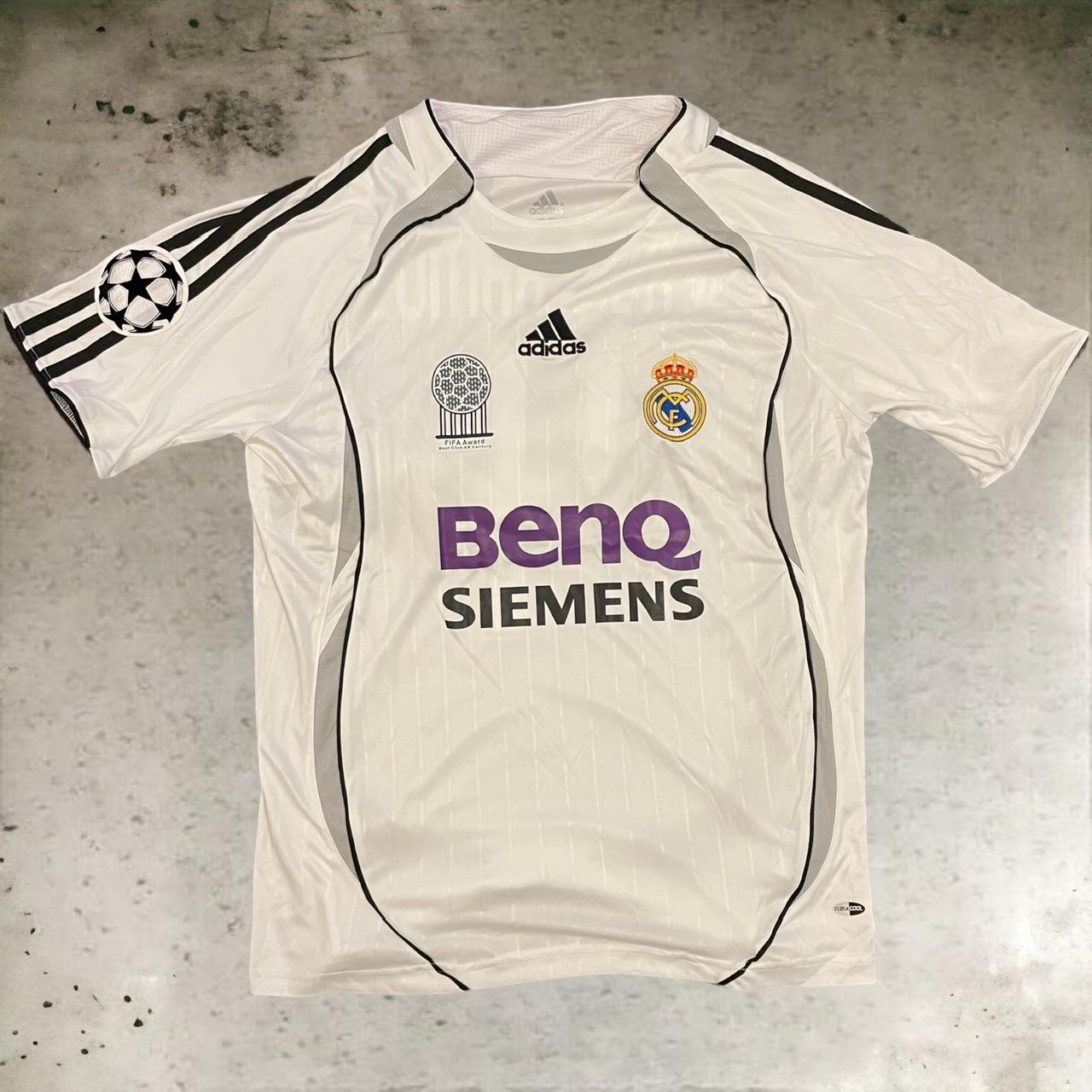 Real Madrid 06/07 Retro Home Jersey Sergio Ramos #4... - Depop