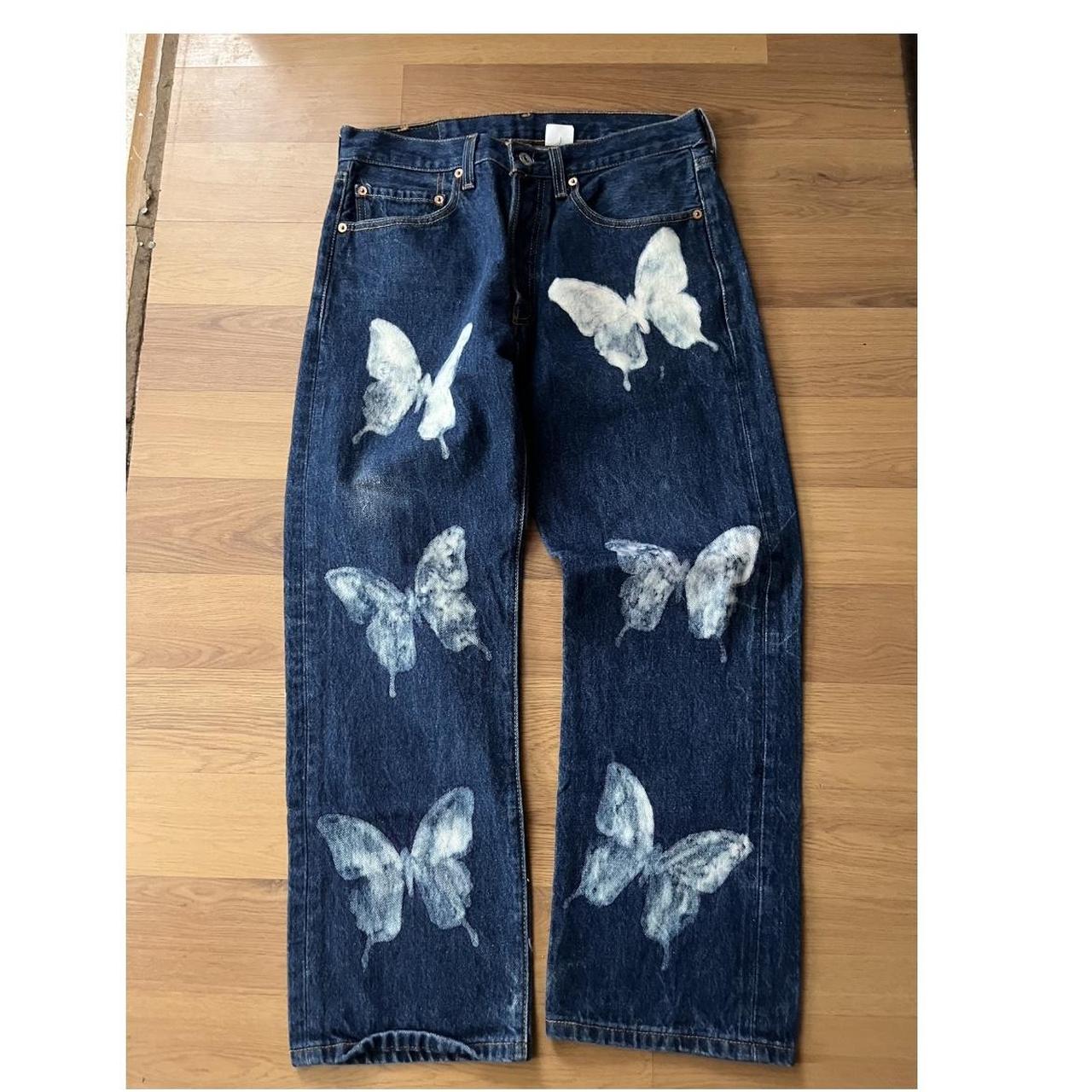 Vintage Levi's 501xx butterfly customs Depop