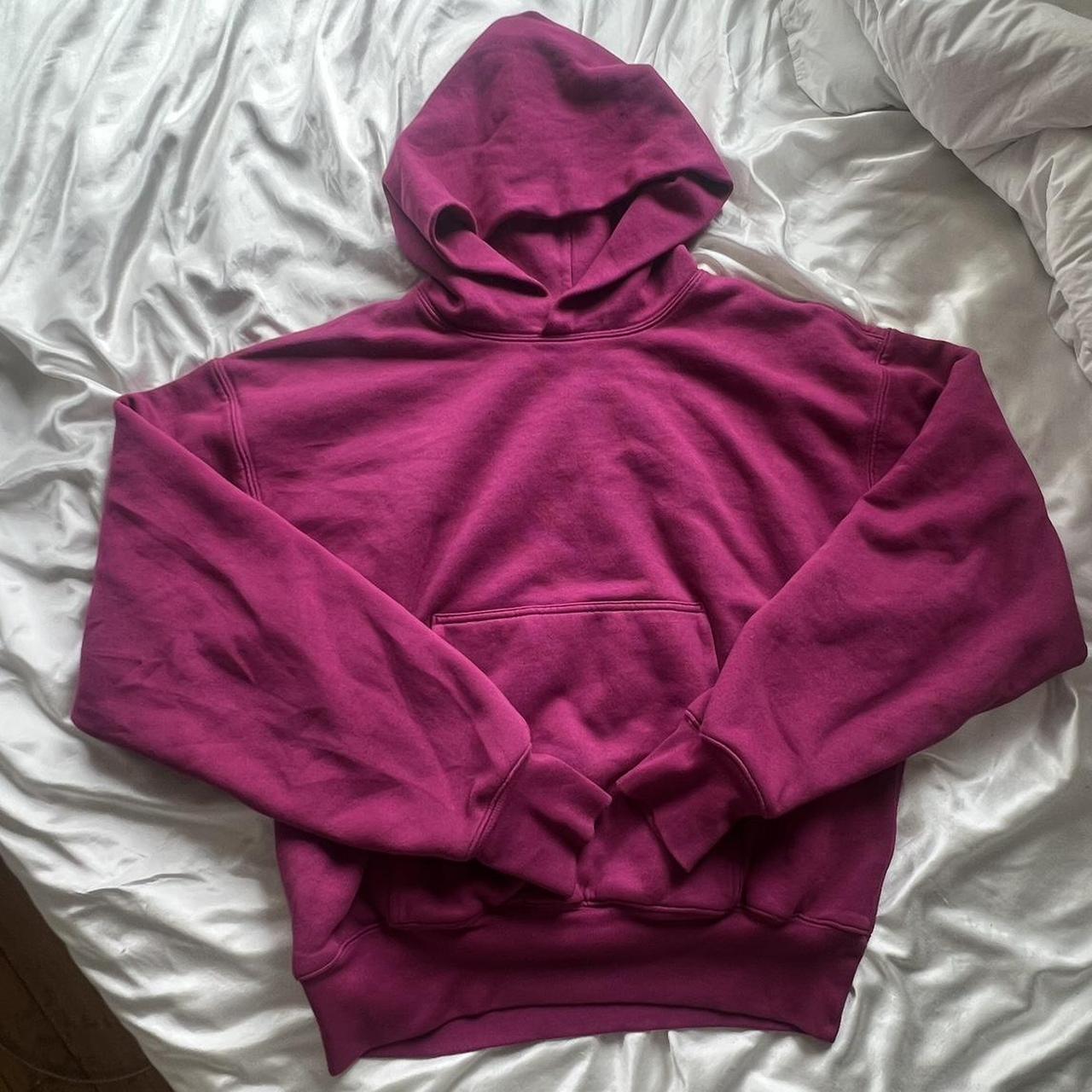 Yeezy Men's Pink and Purple Hoodie Depop
