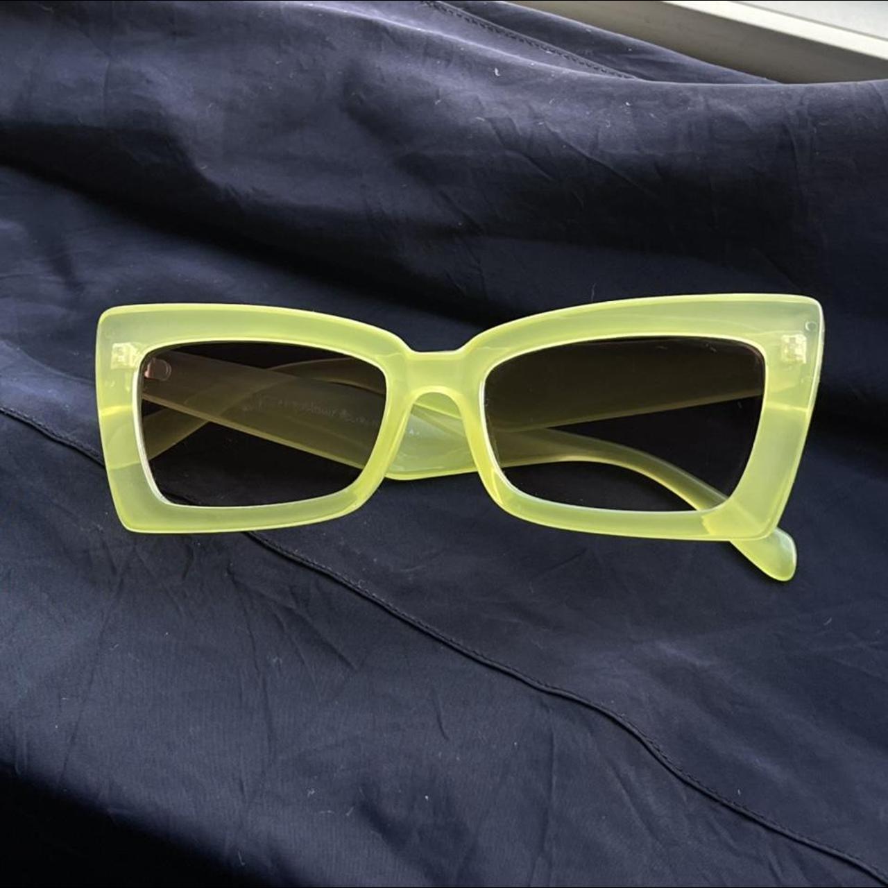 Urban Outfitters Women's Green Sunglasses Depop