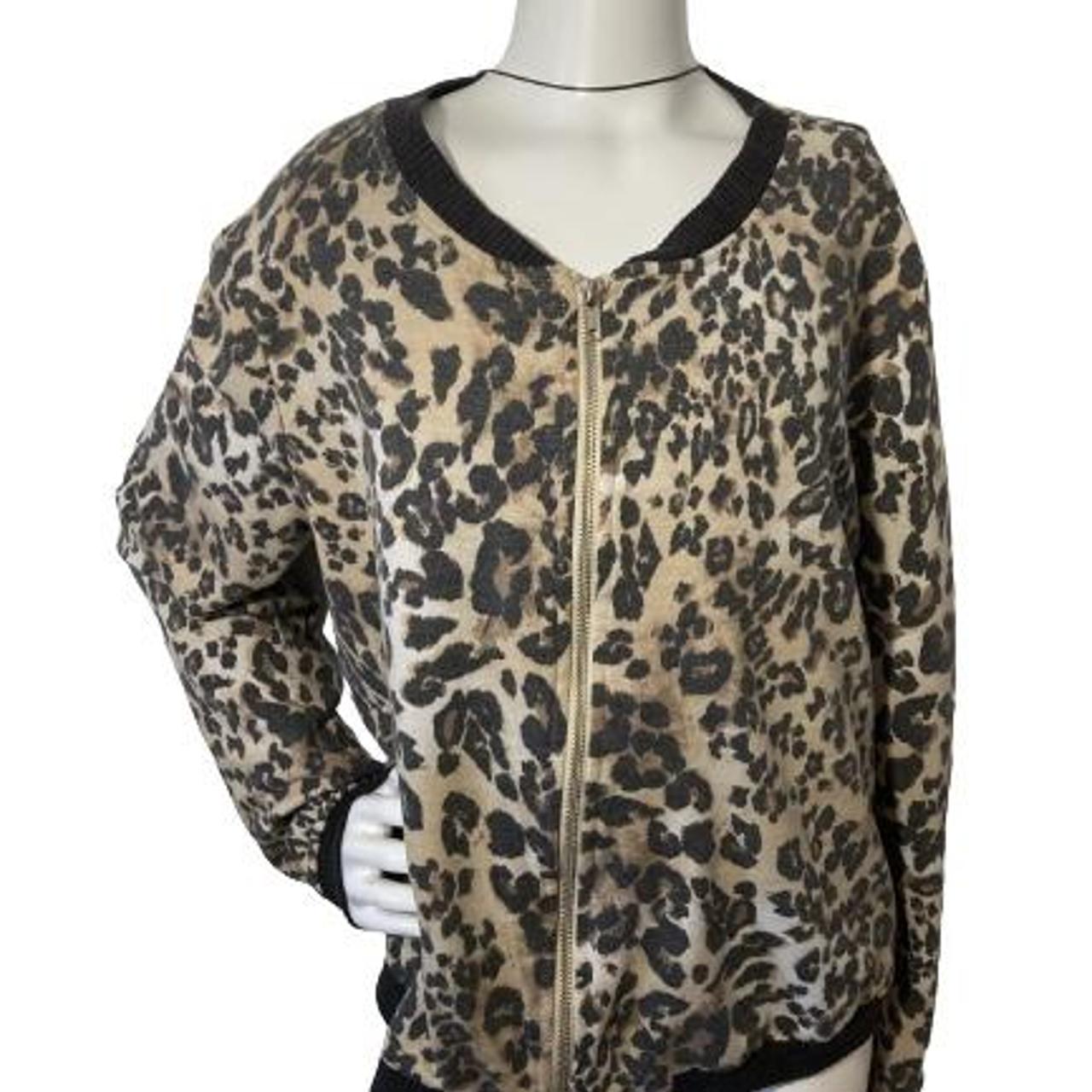 Y2k Cheetah Print Zip Up Size Medium dm with any... - Depop