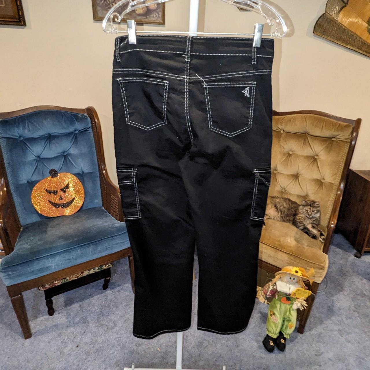 Vip jeans, black cargo pants 5 in person Flaws... Depop