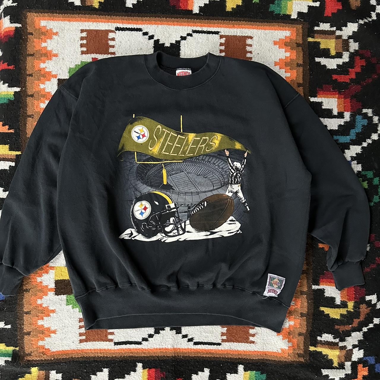 Vintage Pittsburgh Steelers hooded sweatshirt - Depop