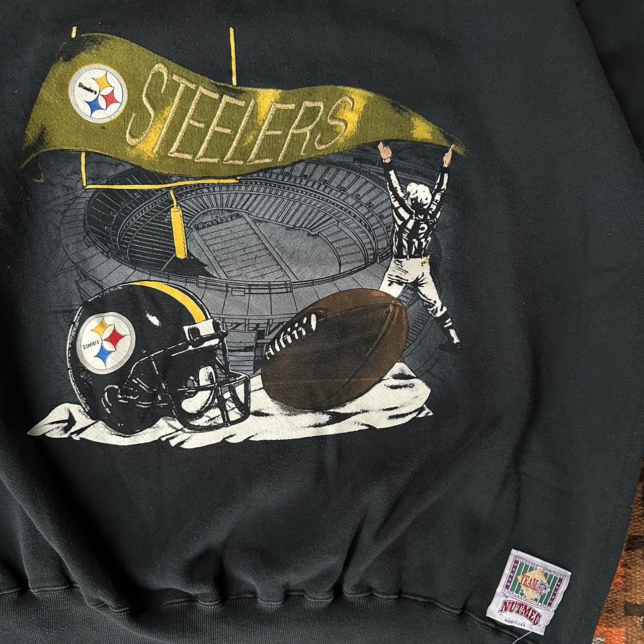 90s Pittsburg Steelers sweatshirt Size-XL #steelers - Depop