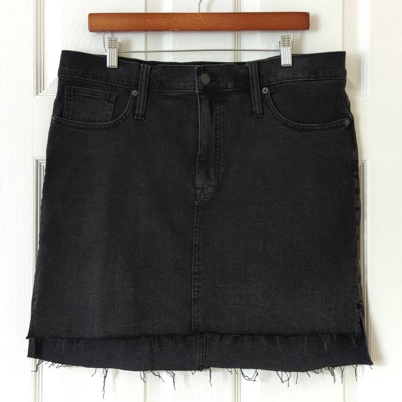 Plus Black Stretch Denim Split Detail Mini Skirt | PrettyLittleThing