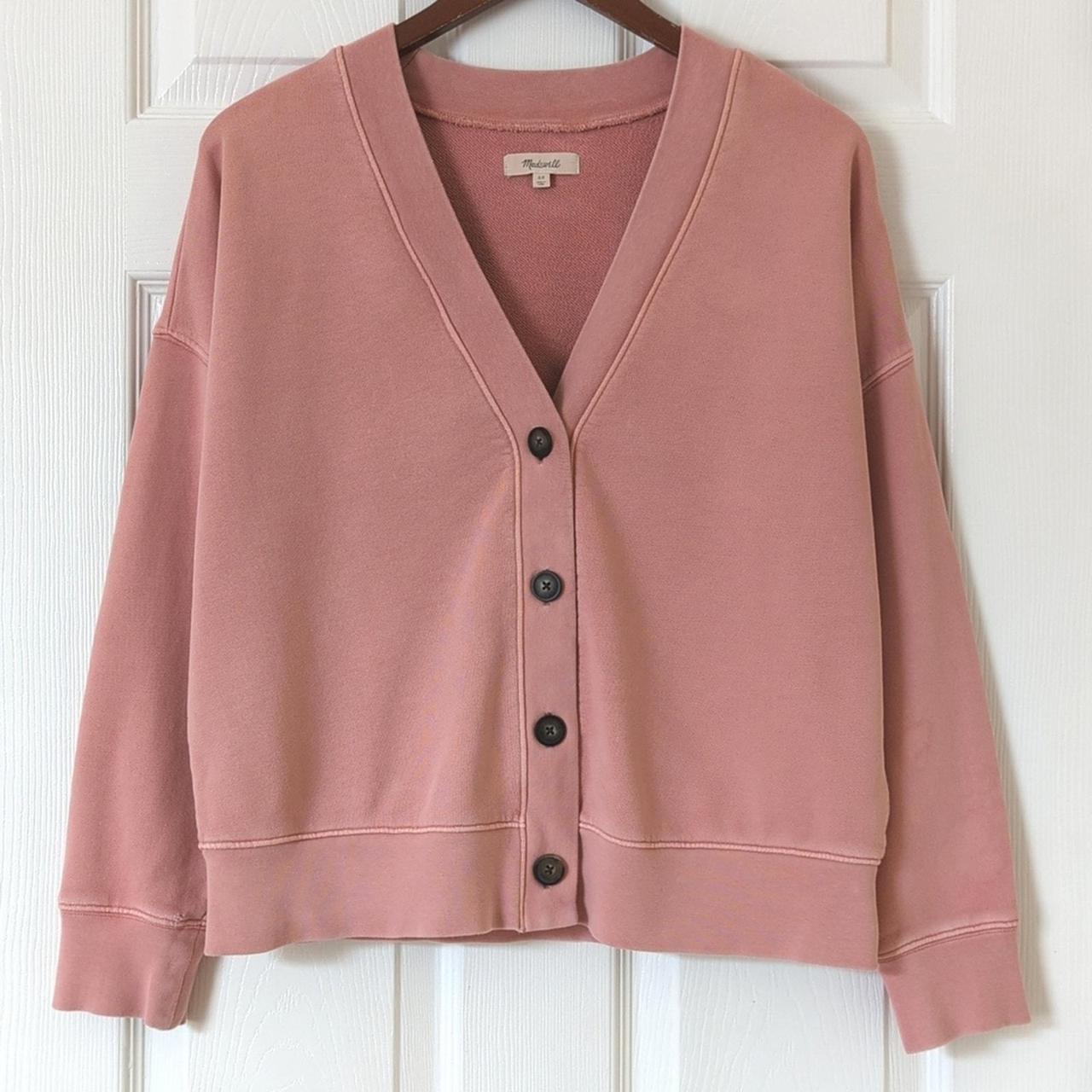 V Neck Madewell Pink Sweater Madewell Classic (Re)sourced