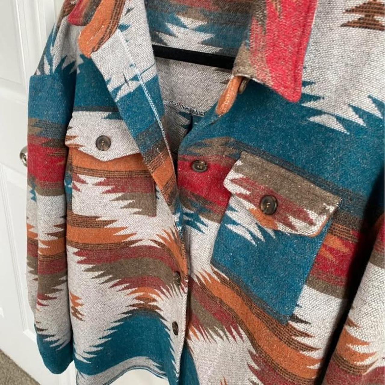 Women's Shacket Jacket - Multi - M – Multi-colour… - image 4