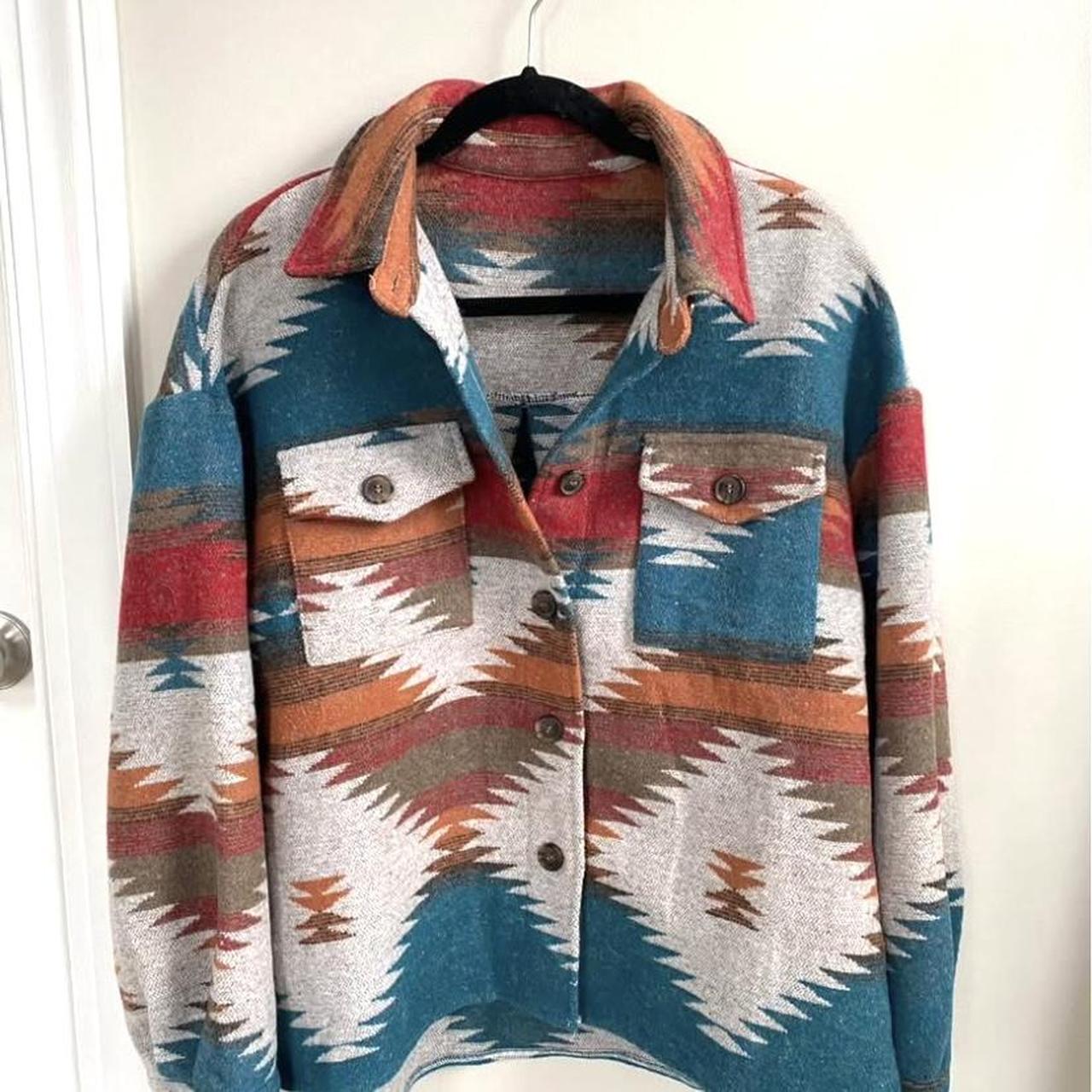 Women's Shacket Jacket - Multi - M – Multi-colour… - image 1