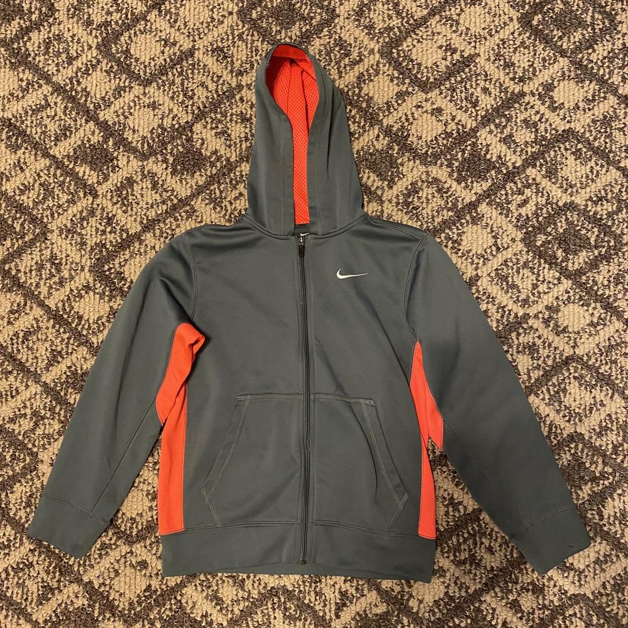 Grey and clearance orange nike jacket