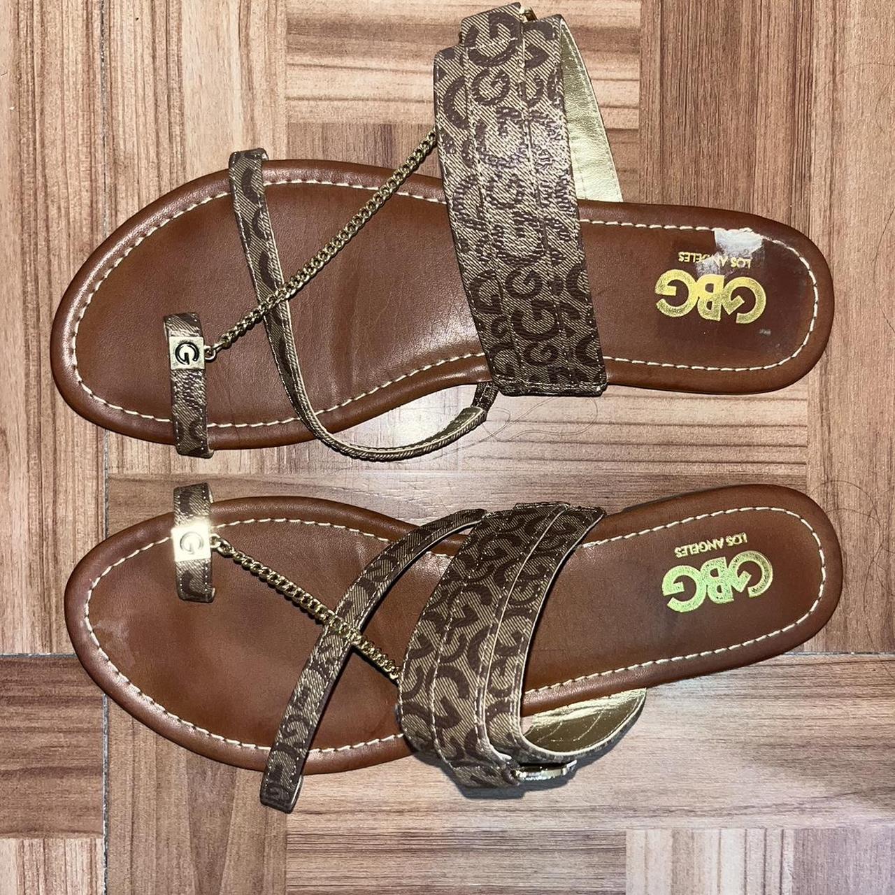 Gbg los angeles lovey flat sandals hot sale