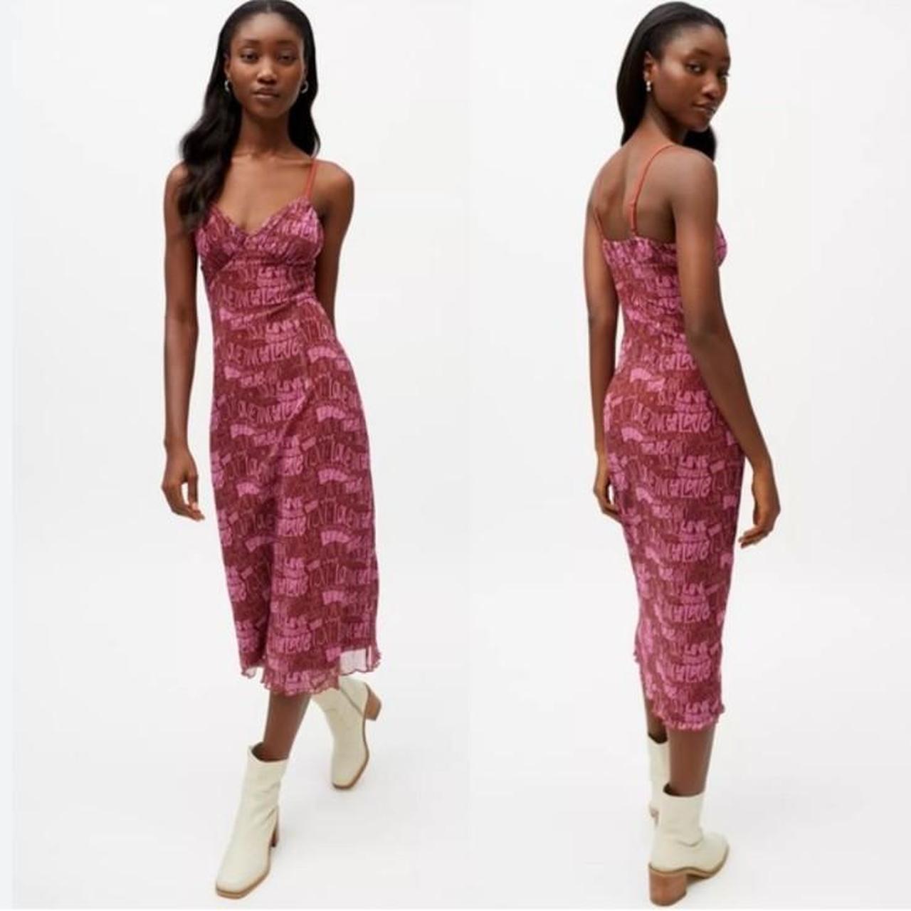 Urban Outfitters Women's Pink Dress | Depop