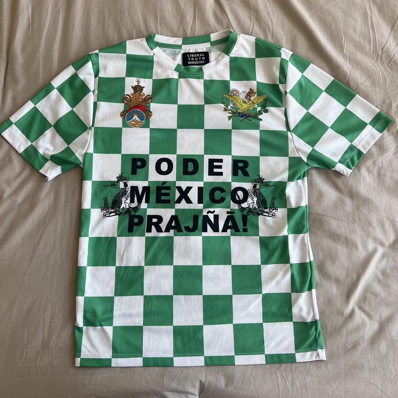 Green and white checkered Liberal Youth Ministry | Depop