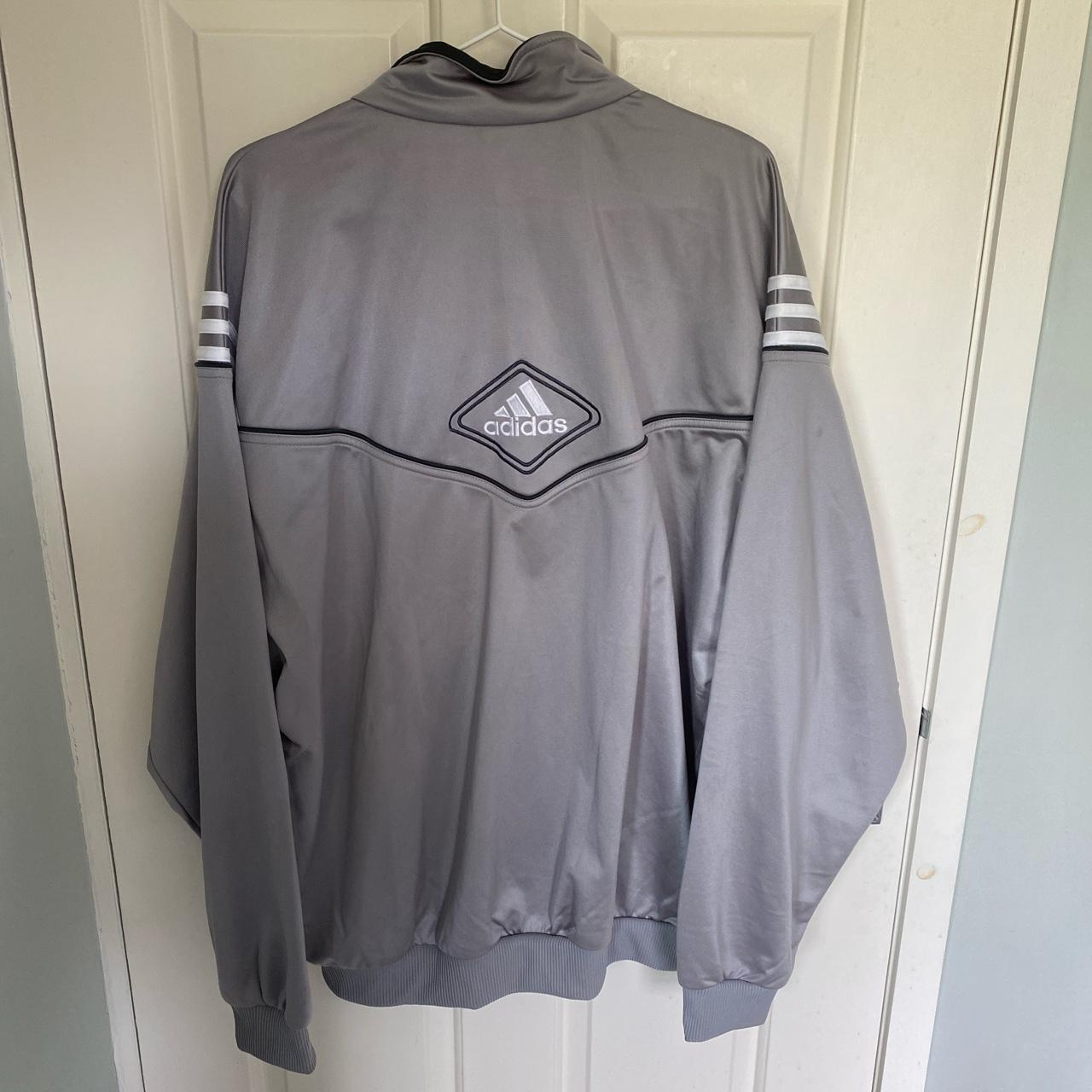 Vintage ADIDAS silver track jacket size XL. Great... Depop