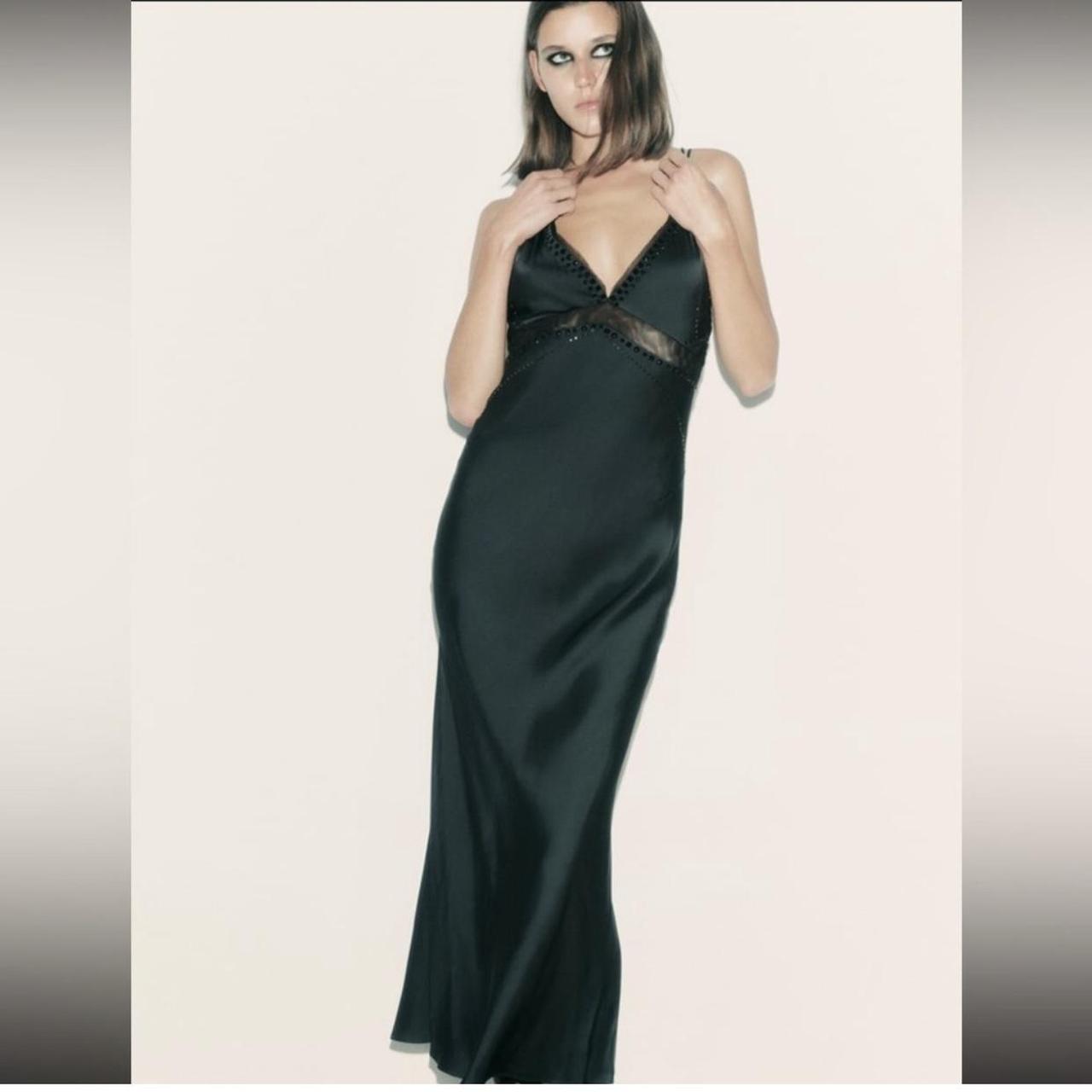 Zara STUDDED SLIP DRESS LIMITED EDITION Length 53 | Depop