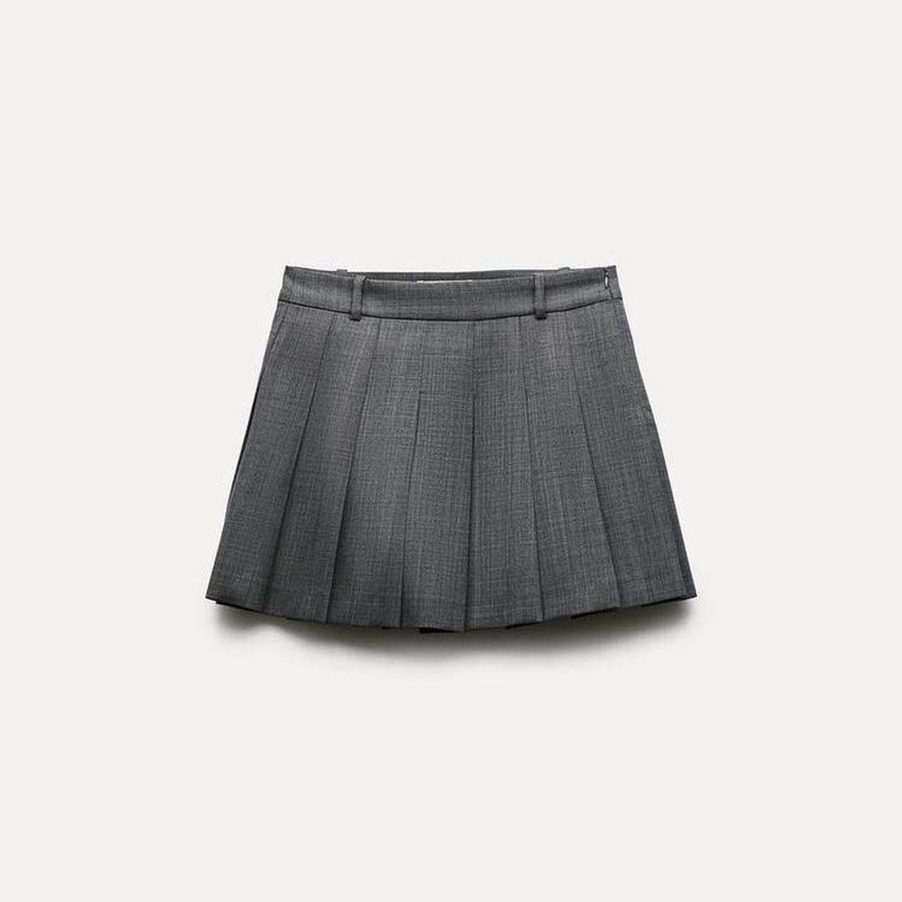 ZARA BOX PLEAT WOOL BLEND MINI SKIRT Original price. Depop