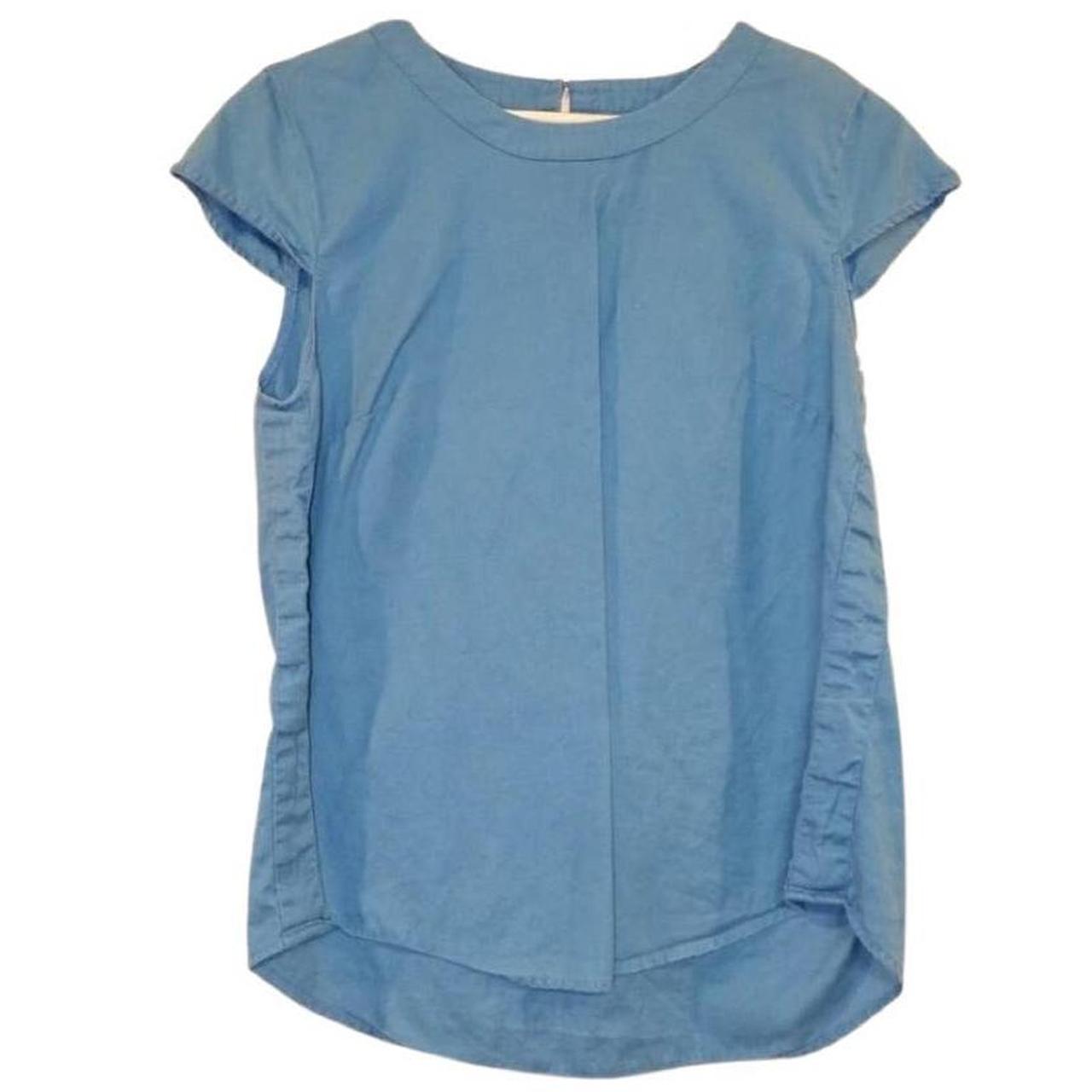 J Crew Factory Cotton blue/teal top Material: 100%... - Depop