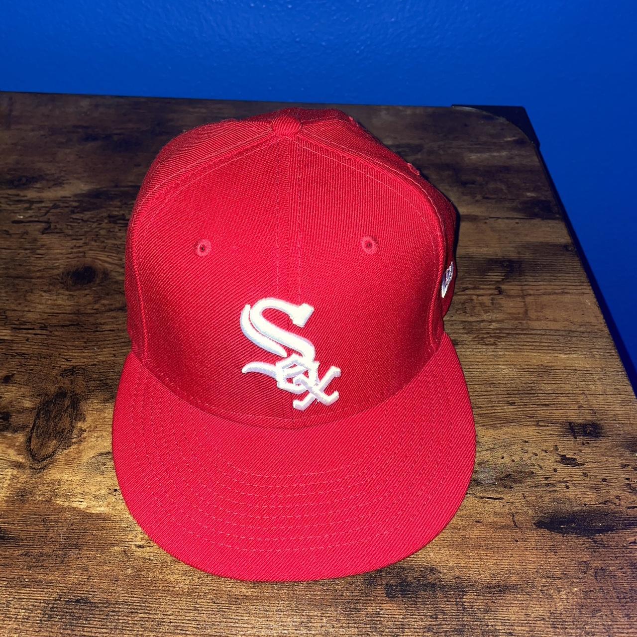 Men's New Era Red Chicago White Sox White Logo 59FIFTY Fitted Hat 