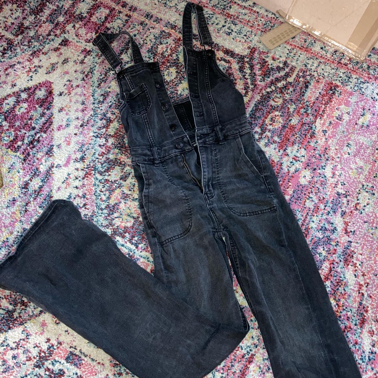 american eagle 00 regular distressed black flare... Depop