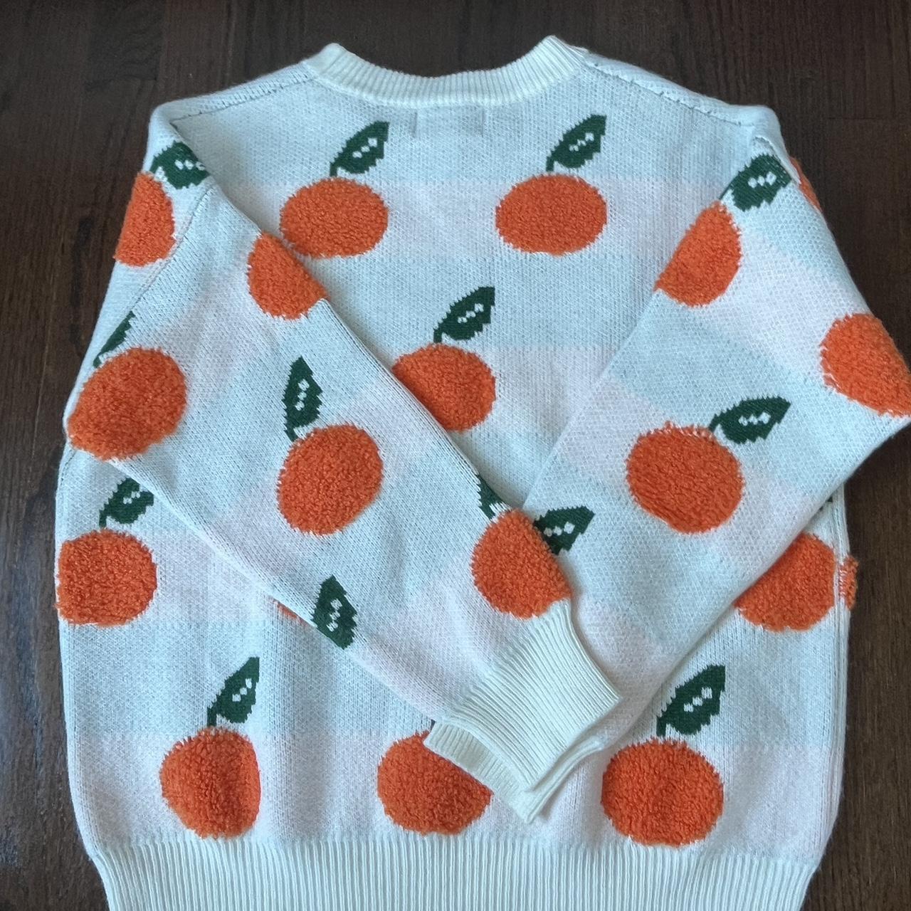 Cider orange pattern sweater Depop