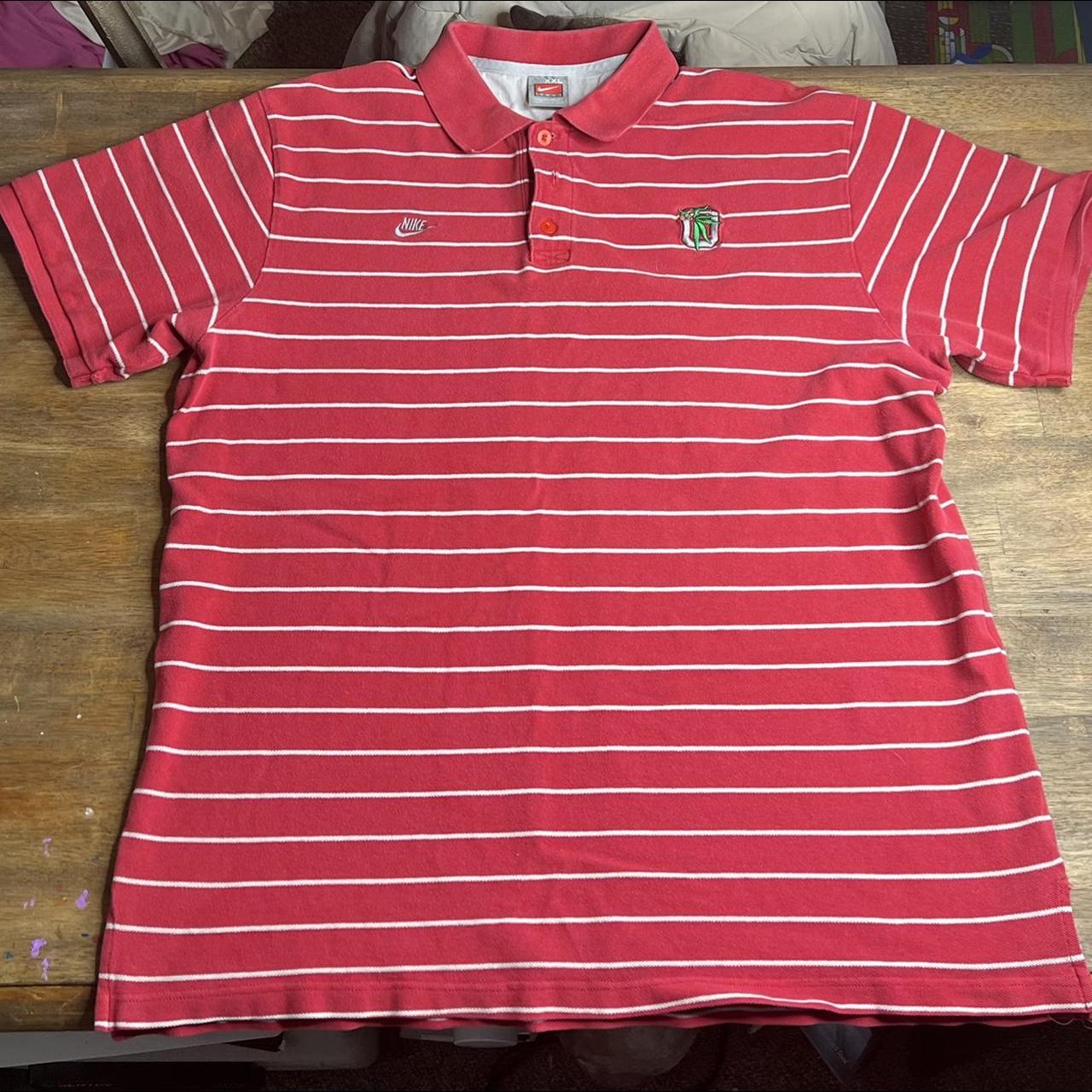 Nike Men's Red and White Polo-shirts | Depop