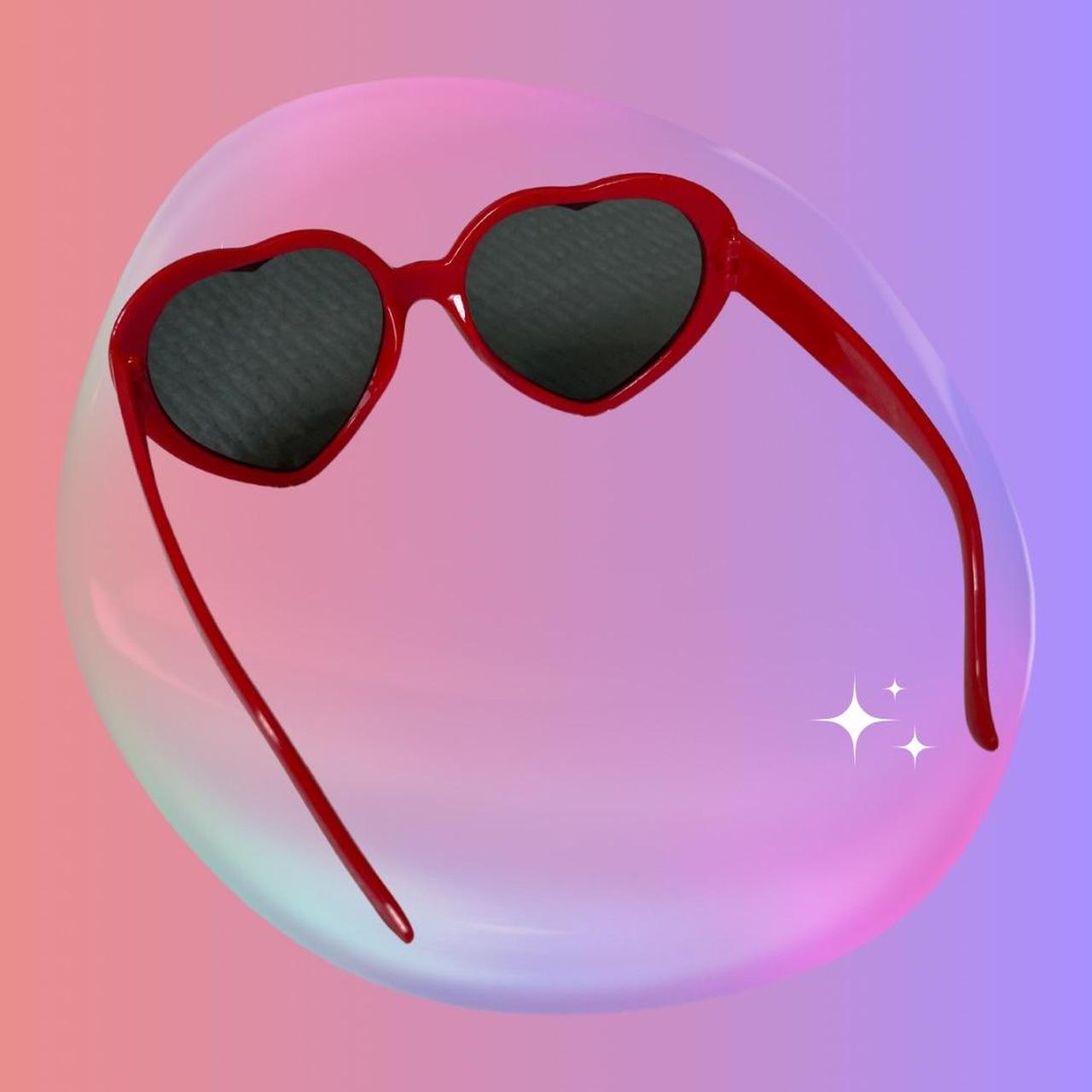 Red heart eye sunglasses Depop