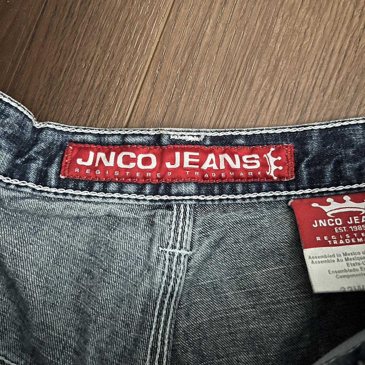 rare tribal jnco jeans crown jncos denim blue... - Depop