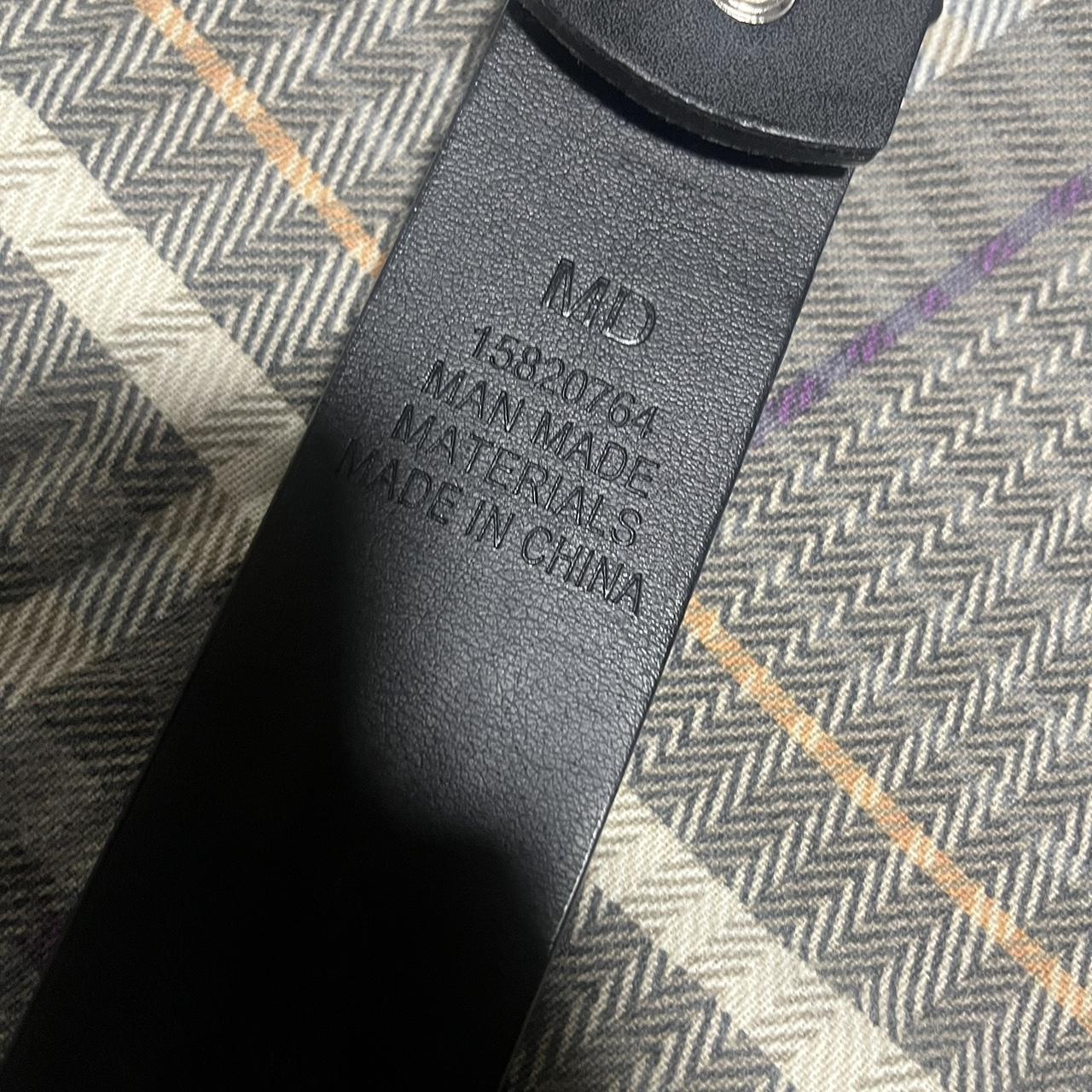 Black leather square studded hot topic belt Size M,... Depop